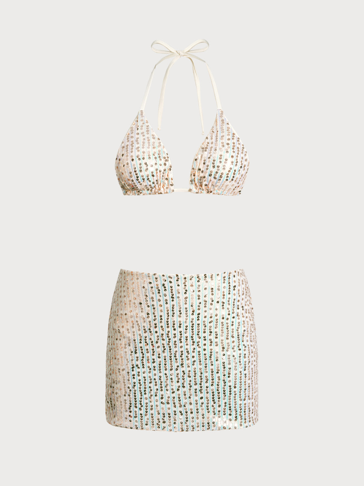 Woven Polyester Three-Piece Bikini Sets Bikinis - SAMIOLSWIM