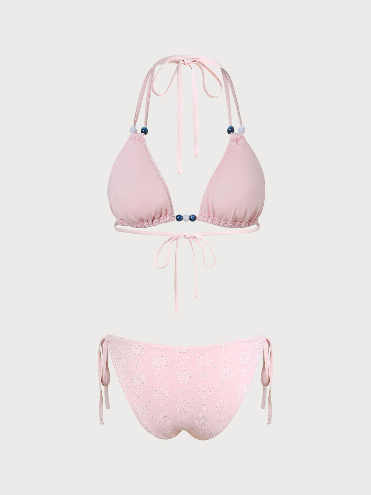 Knitted Polyester Bead Bikini Set Bikinis - SAMIOLSWIM