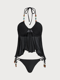 Knitted Polyester Tankini Suit Tankinis - SAMIOLSWIM