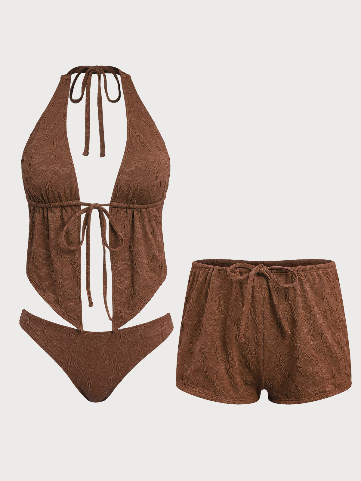 Knitted Polyester Tankini Suit Tankinis - SAMIOLSWIM