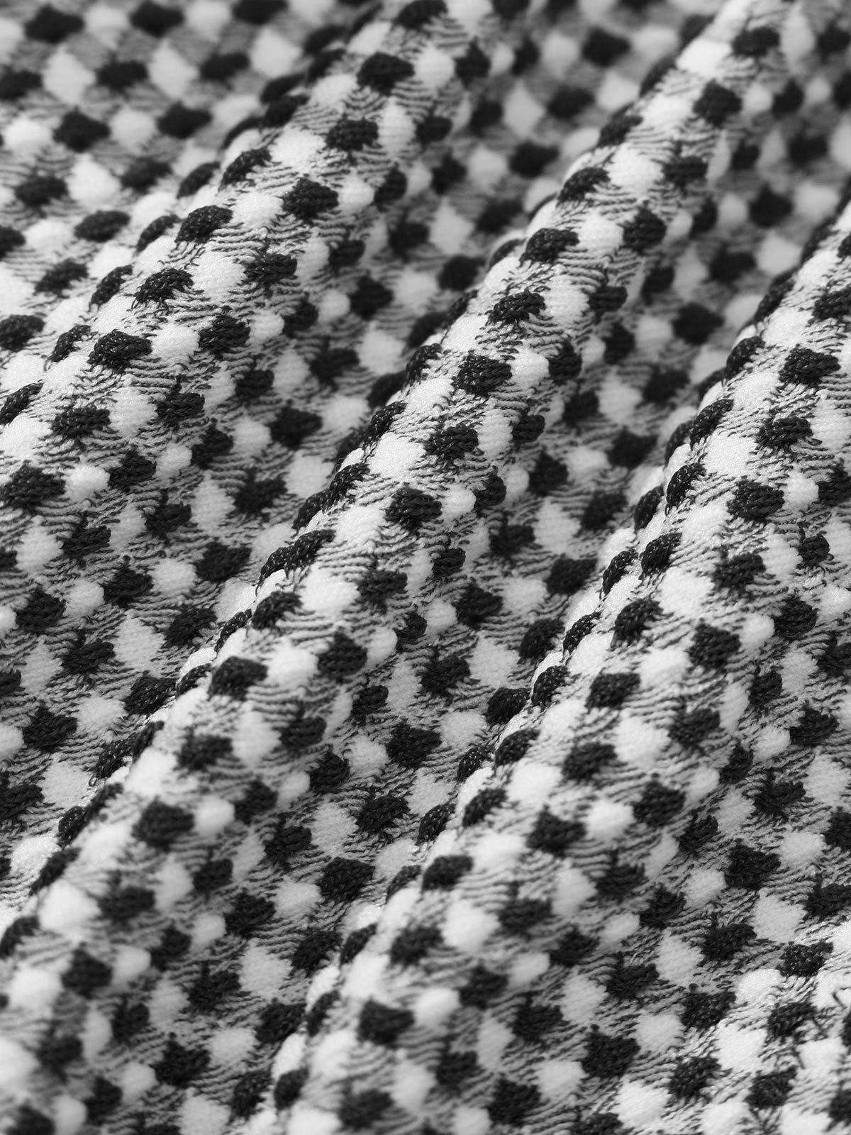 Women'S Nylon Knit Plaid Knotted Bikini Set Bikinis - SAMIOLSWIM