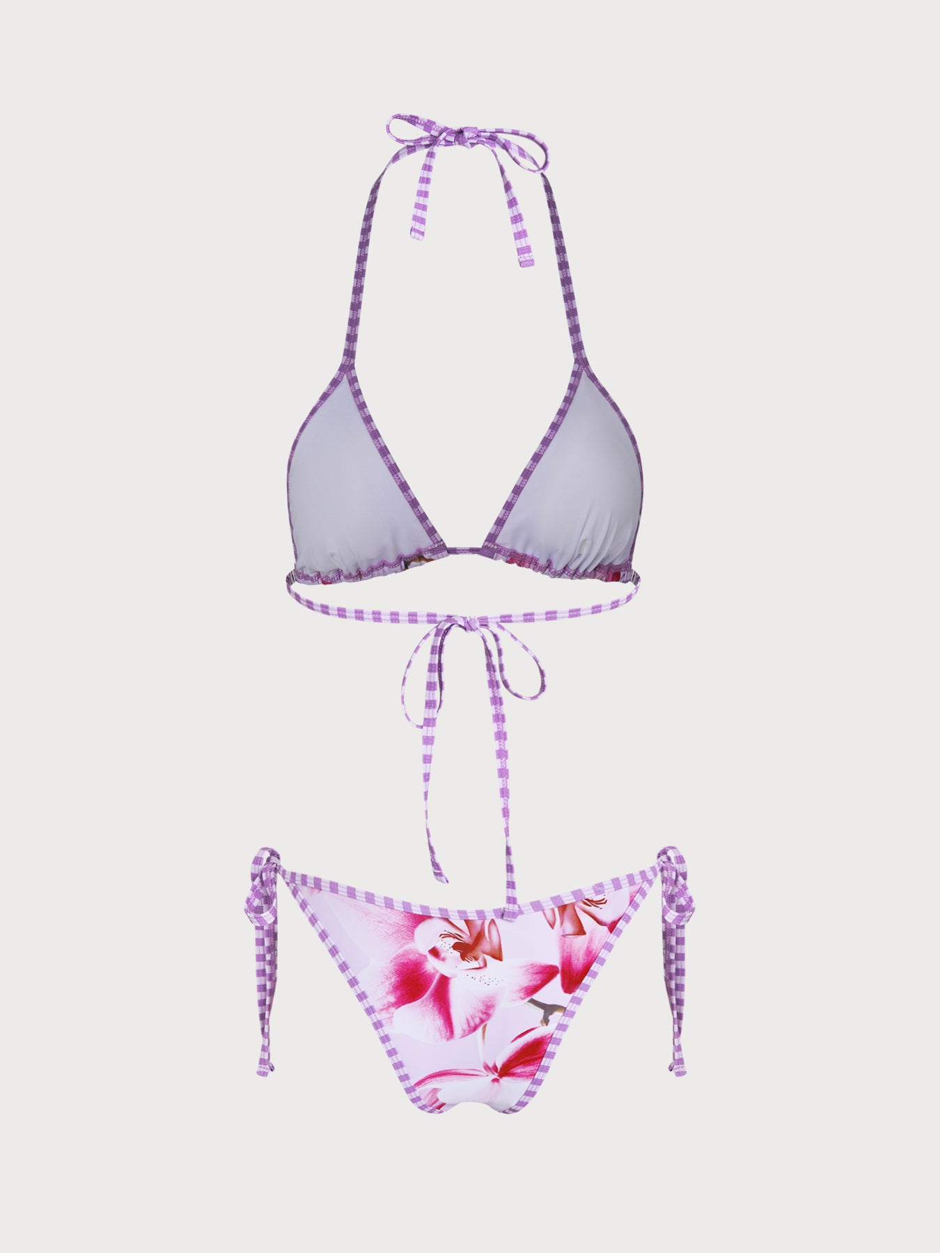 Women'S Polyester Knit Floral Print Bikini Set Bikinis - SAMIOLSWIM