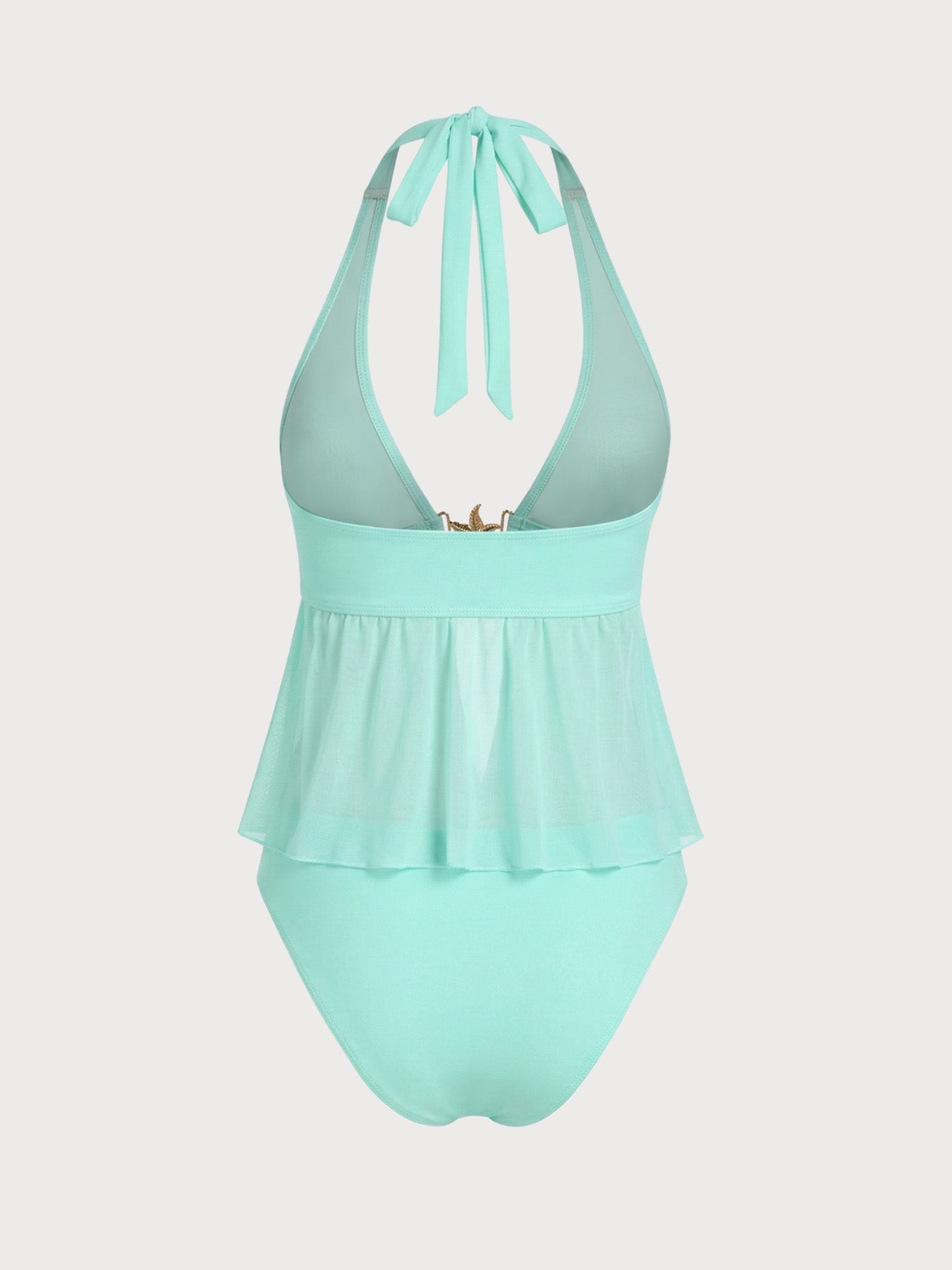 Women'S Polyester Knitted Tankini Set Tankinis - SAMIOLSWIM