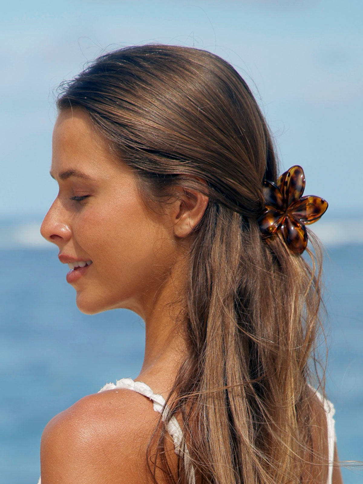 Women's Acrylic Leopard Flower Hair Accessories Brown Hair Accessories - SAMIOLSWIM