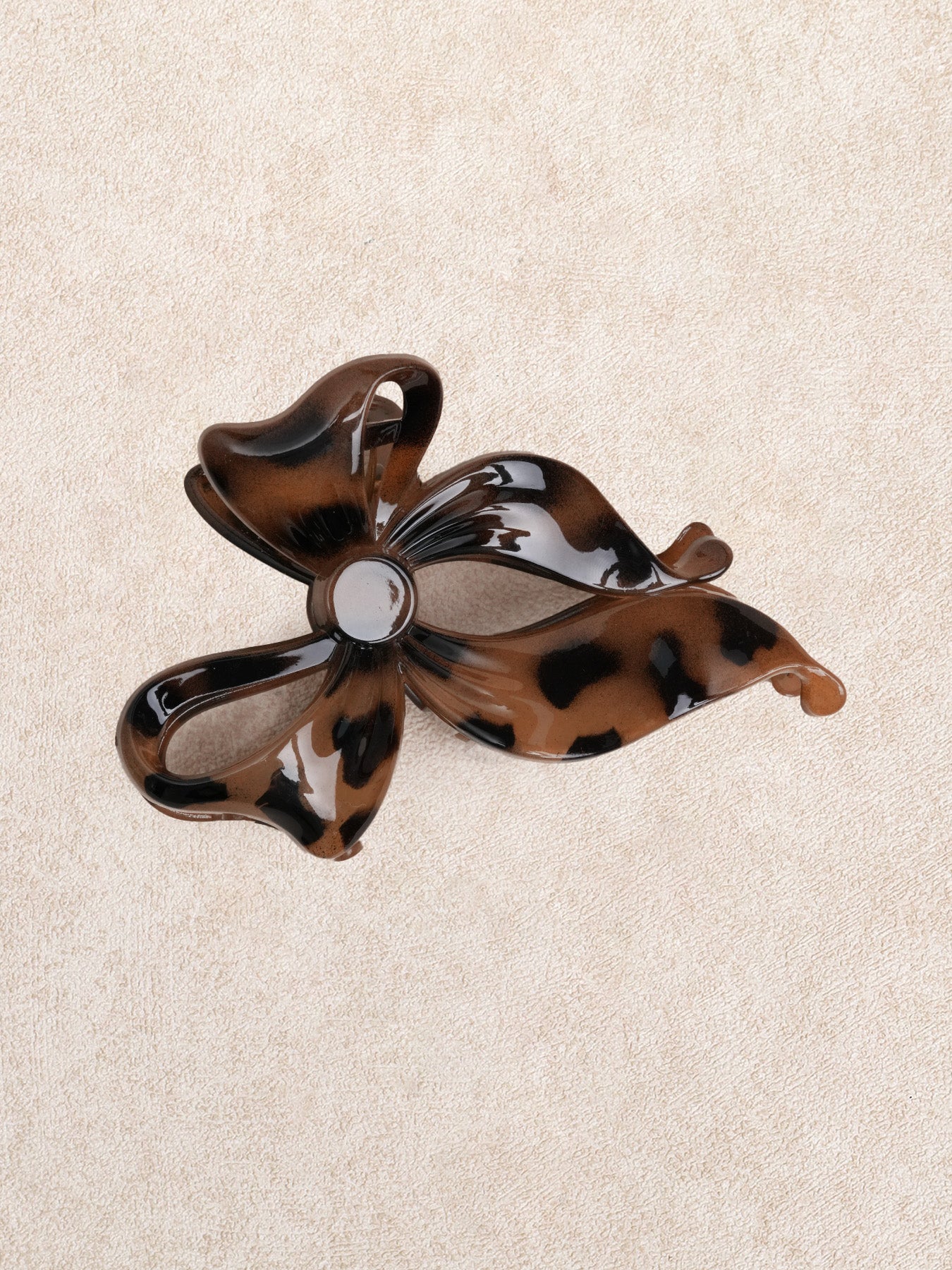 Women's bow leopard print shark claw hair clip Hair Accessories - SAMIOLSWIM