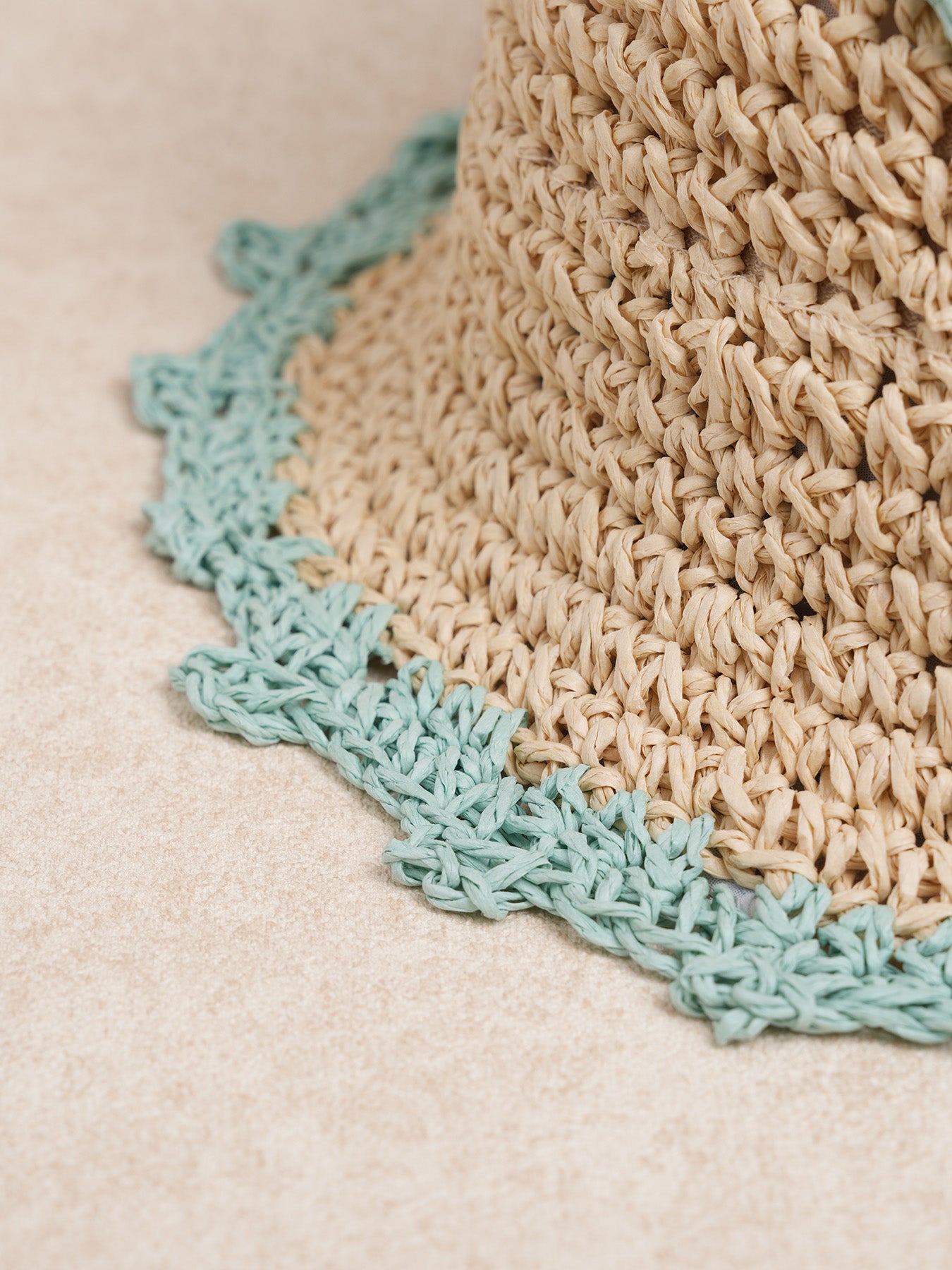 Women's color-blocked star-patterned wide-brimmed woven straw hat Hats - SAMIOLSWIM