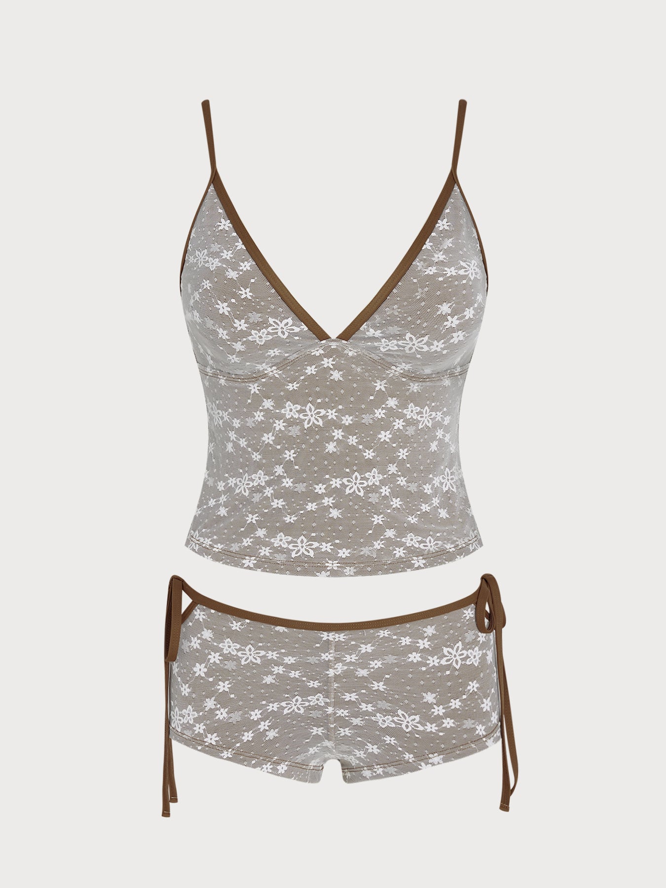 Women's Knit Tankini Set Coffee - SAMIOLSWIM