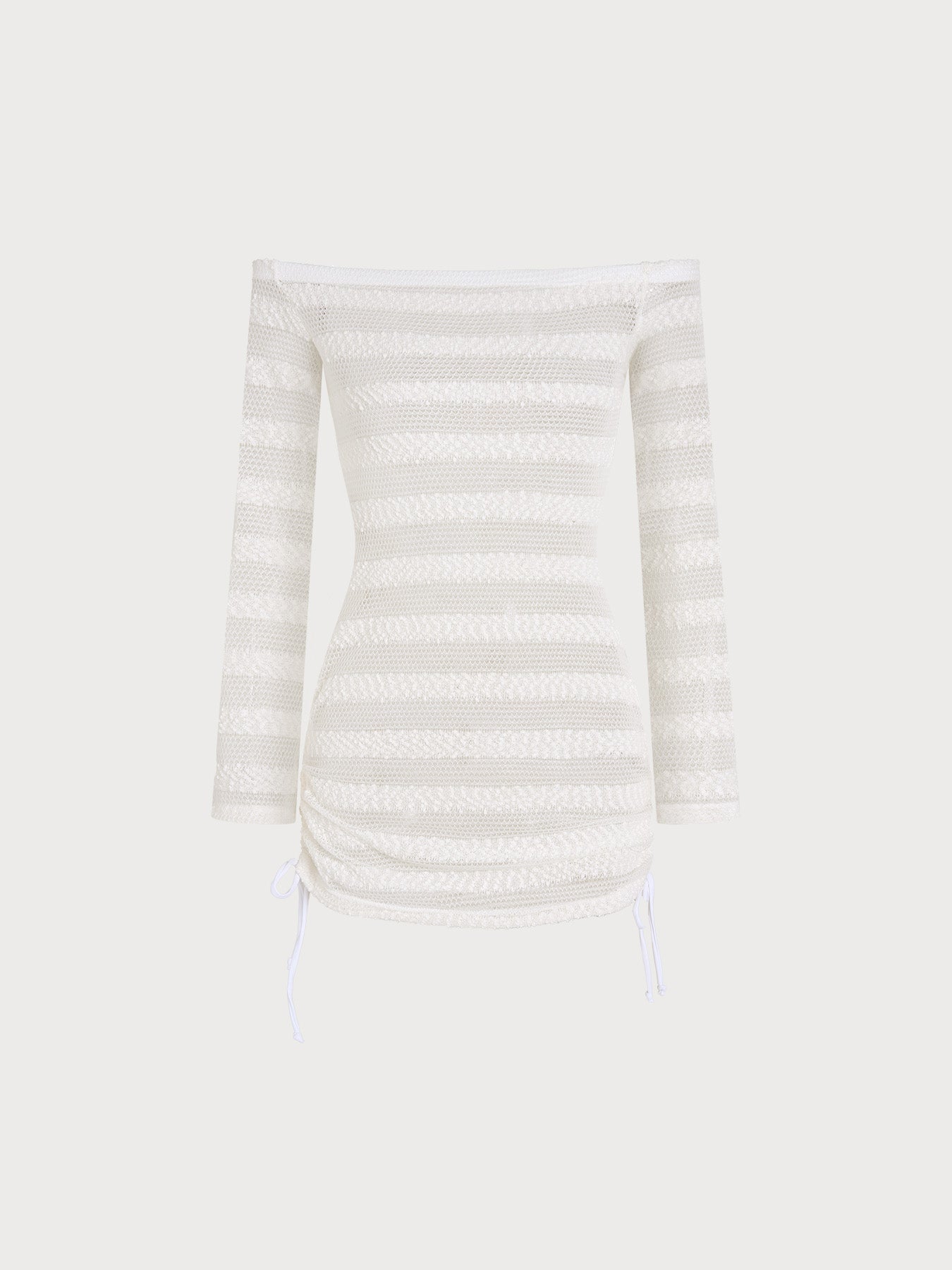 Women's Knitted Long-Sleeve Mesh Beach Cover-up Cover-ups - SAMIOLSWIM