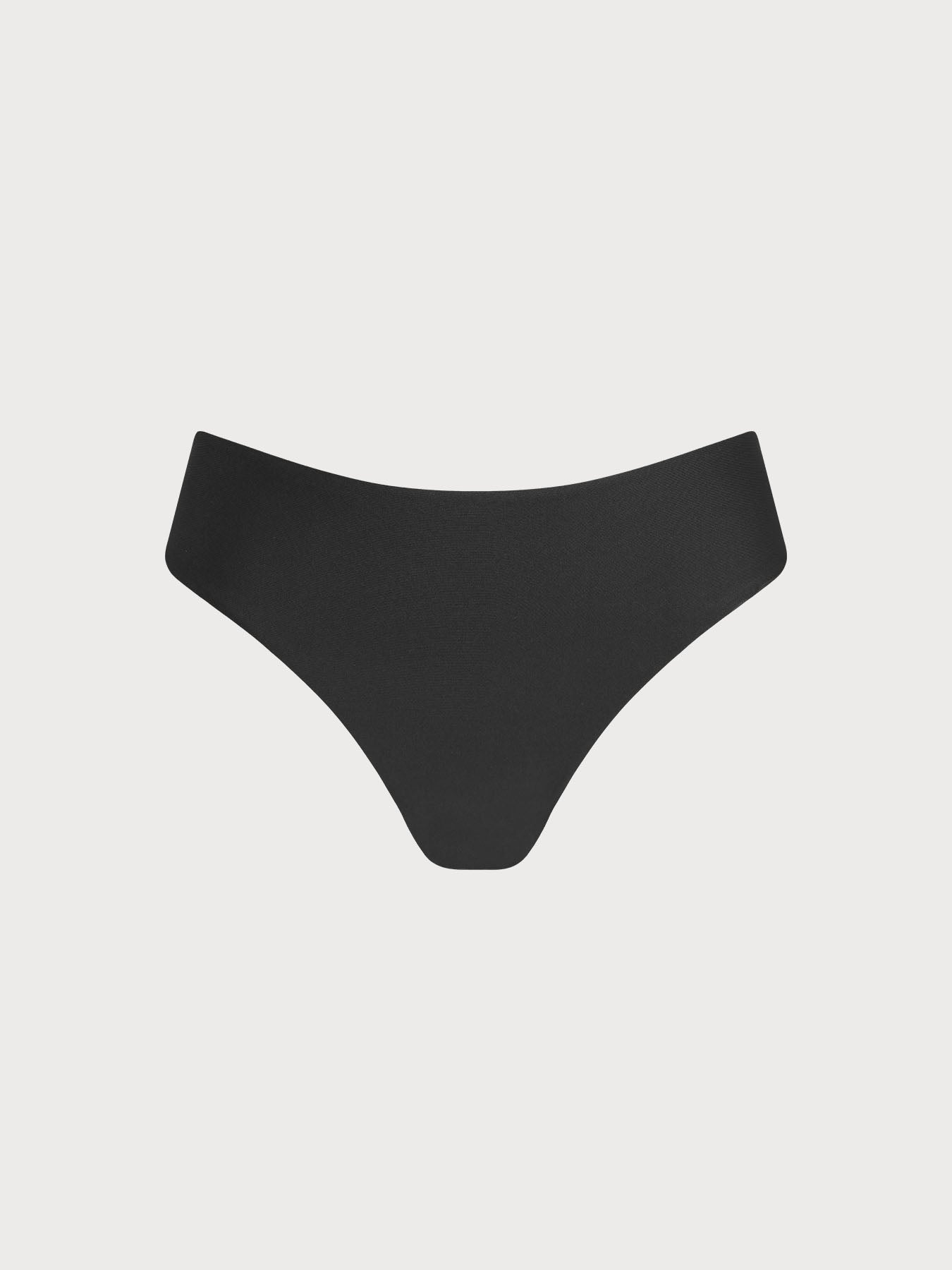 Women's Knitted Nylon Bikini Swim Trunks Black Bikinis - SAMIOLSWIM