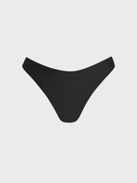 Women's Knitted Nylon Bikini Swim Trunks Black Bikinis - SAMIOLSWIM