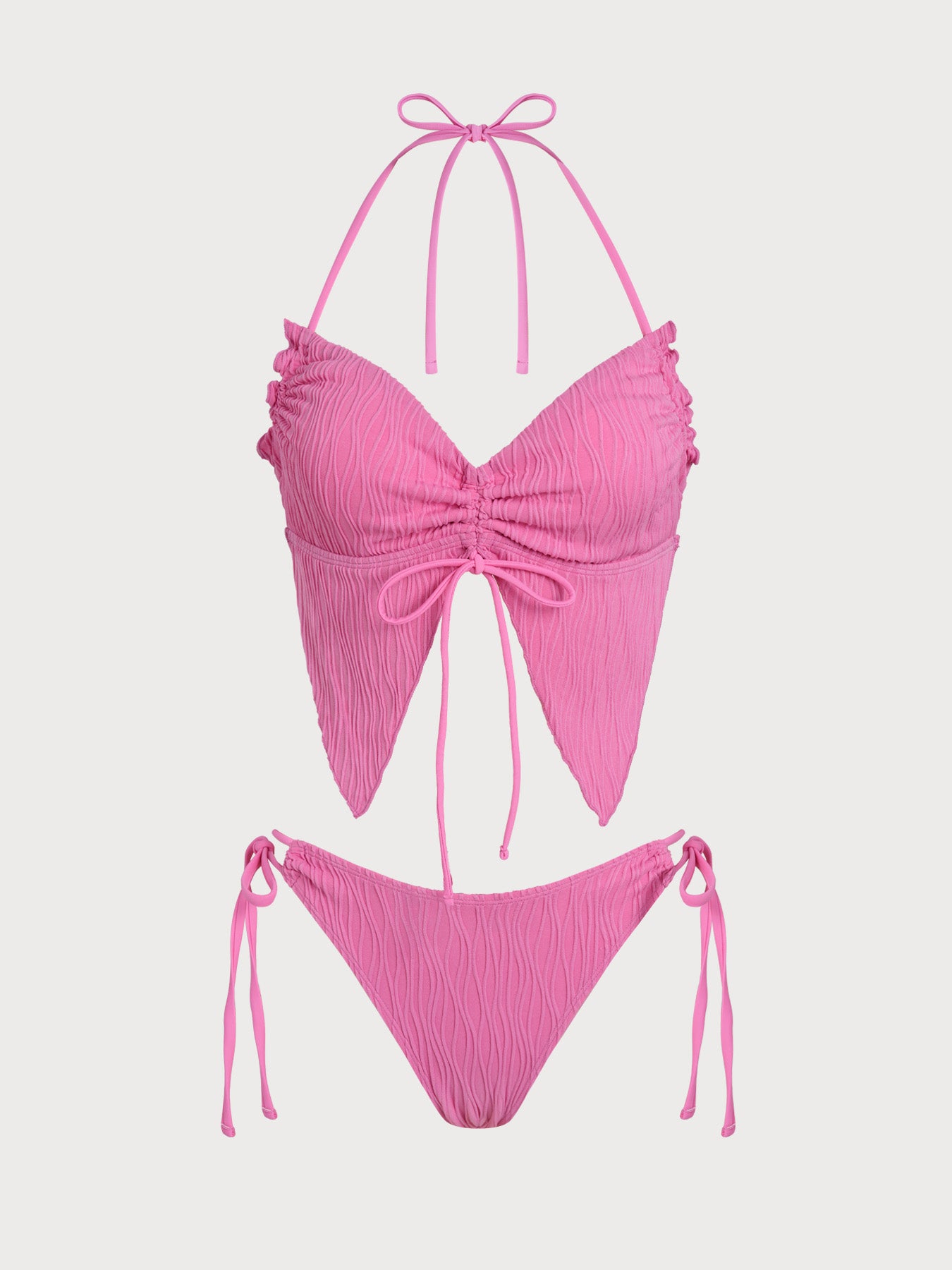 Women's Knitted Nylon Butterfly Tankini Set Tankinis - SAMIOLSWIM