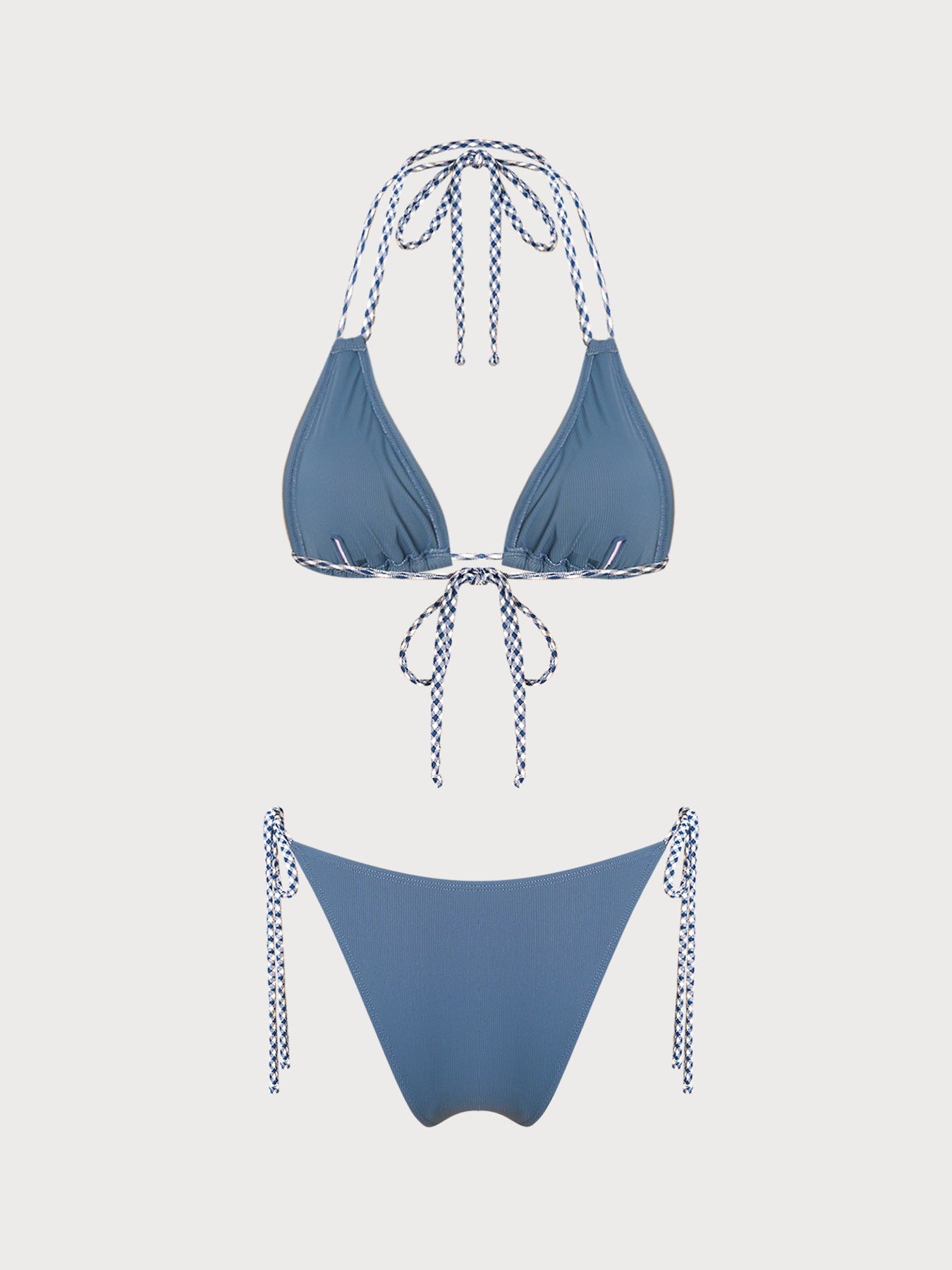 Women's Knitted Nylon Color Block Bikini Set Bikinis - SAMIOLSWIM