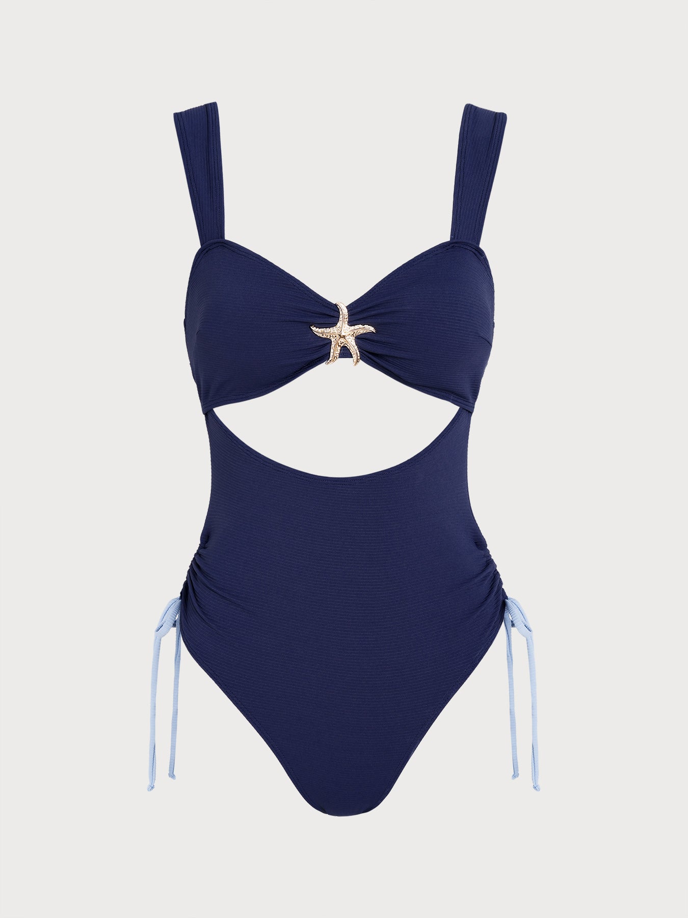 Women's Knitted Nylon One-Piece Swimsuit Royal Blue One-Pieces - SAMIOLSWIM
