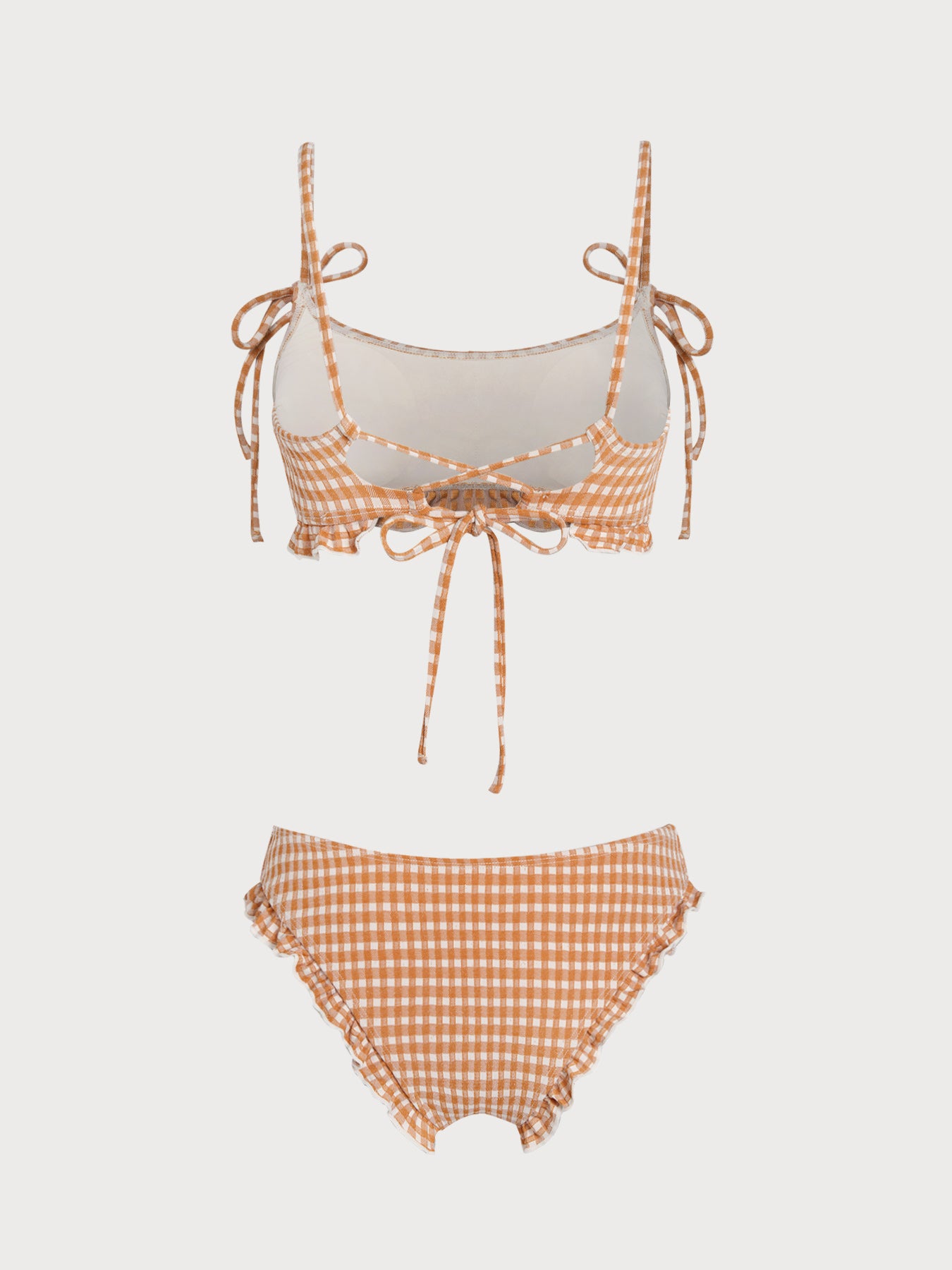 Women's Knitted Nylon Plaid Bikini Set Bikinis - SAMIOLSWIM