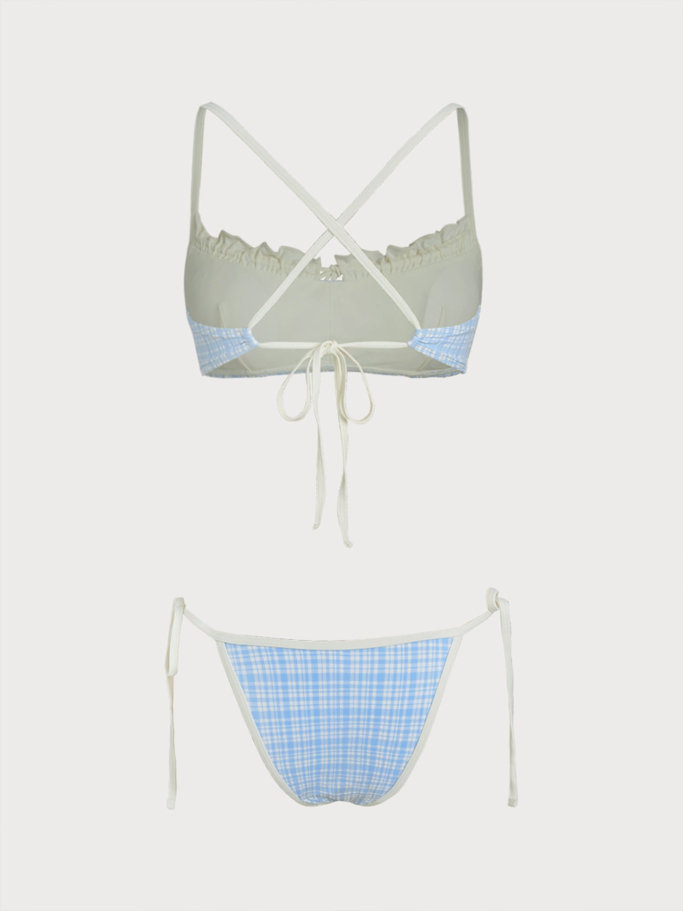 Women's Knitted Nylon Plaid Bikini Set Bikinis - SAMIOLSWIM