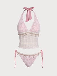 Women's Knitted Nylon Shell Tanknit Suit Tankinis - SAMIOLSWIM