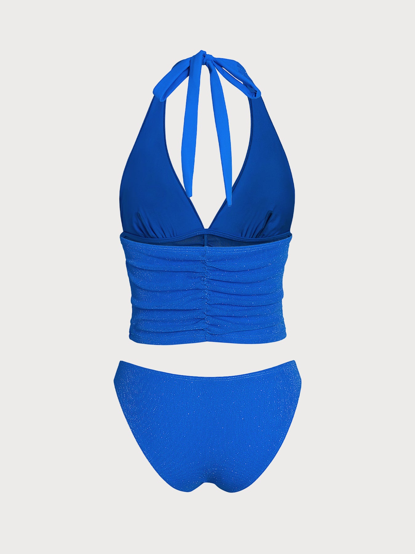 Women's Knitted Nylon Silver Thread Tankini Set Tankinis - SAMIOLSWIM