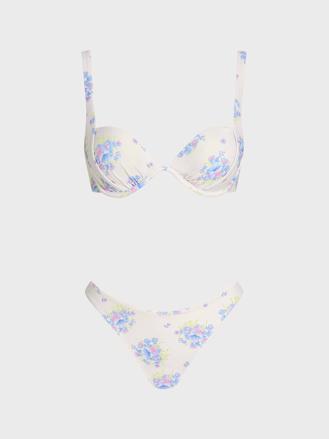 Women's Knitted Polyester Bikini Set White Bikinis - SAMIOLSWIM
