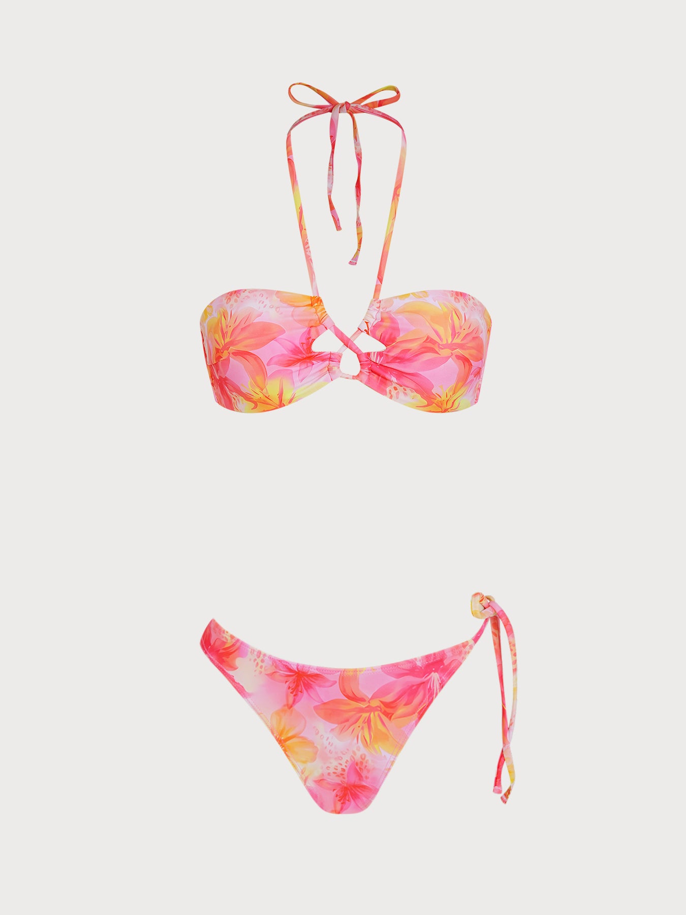 Women's Knitted Polyester Bikini Three-Piece Set Bikinis - SAMIOLSWIM