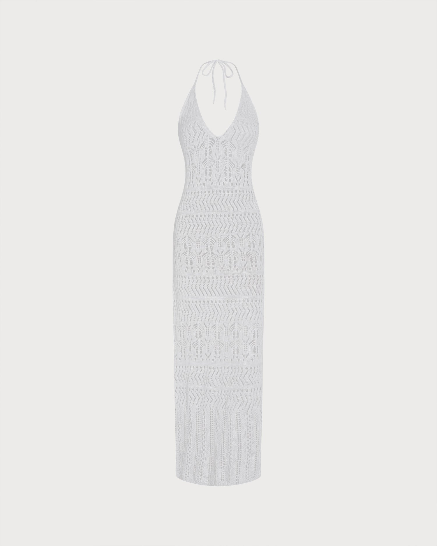 Women's Knitted Polyester Maxi Cover-Up - SAMIOLSWIM - 01