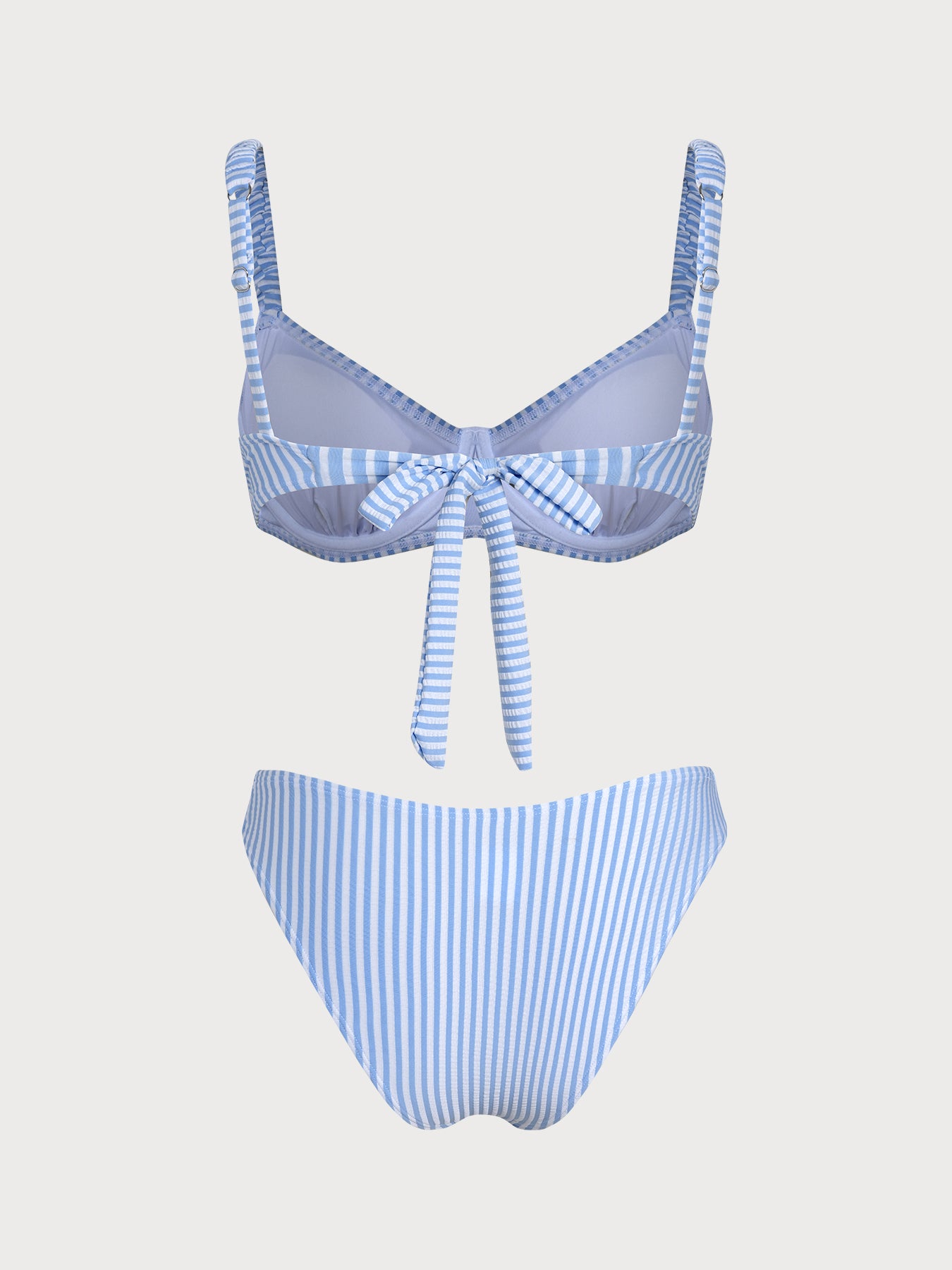 Women's Knitted Polyester Plaid Bikini Set Bikinis - SAMIOLSWIM