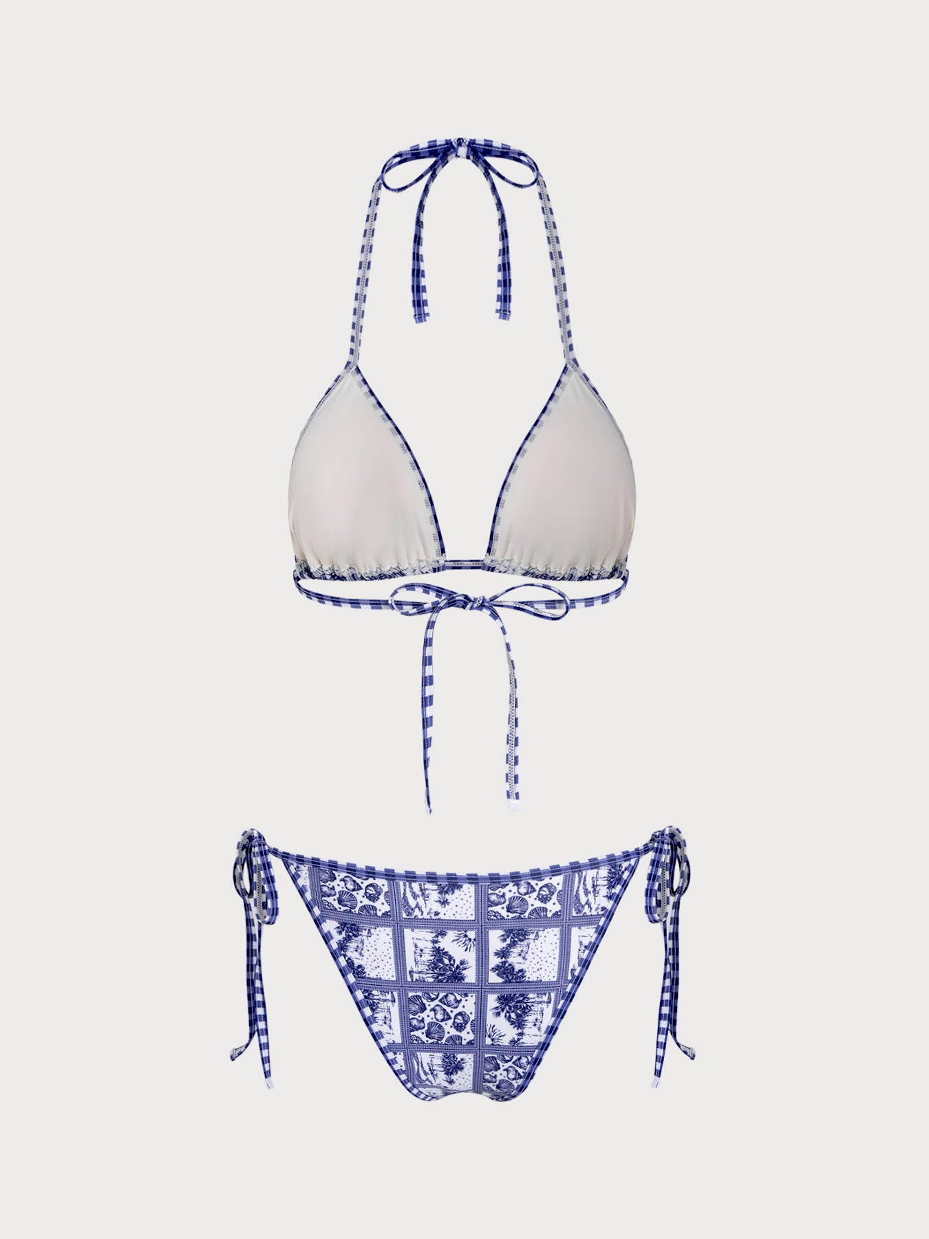 Women's Knitted Polyester Printed Bikini Set Bikinis - SAMIOLSWIM