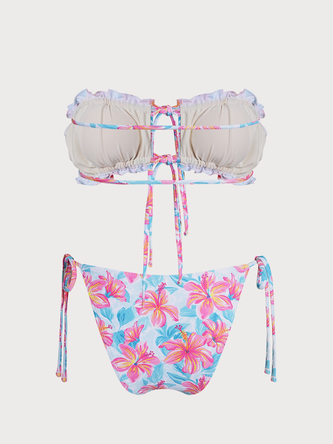 Women's Knitted Polyester Printed Bikini Set Bikinis - SAMIOLSWIM