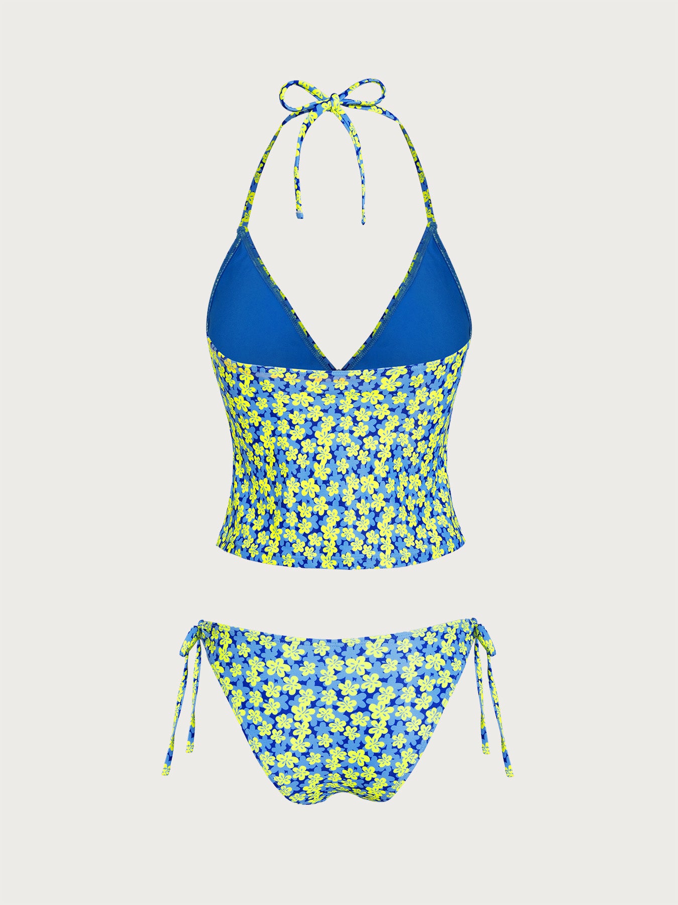 Women's Knitted Polyester Printed Tankini Suit Tankinis - SAMIOLSWIM