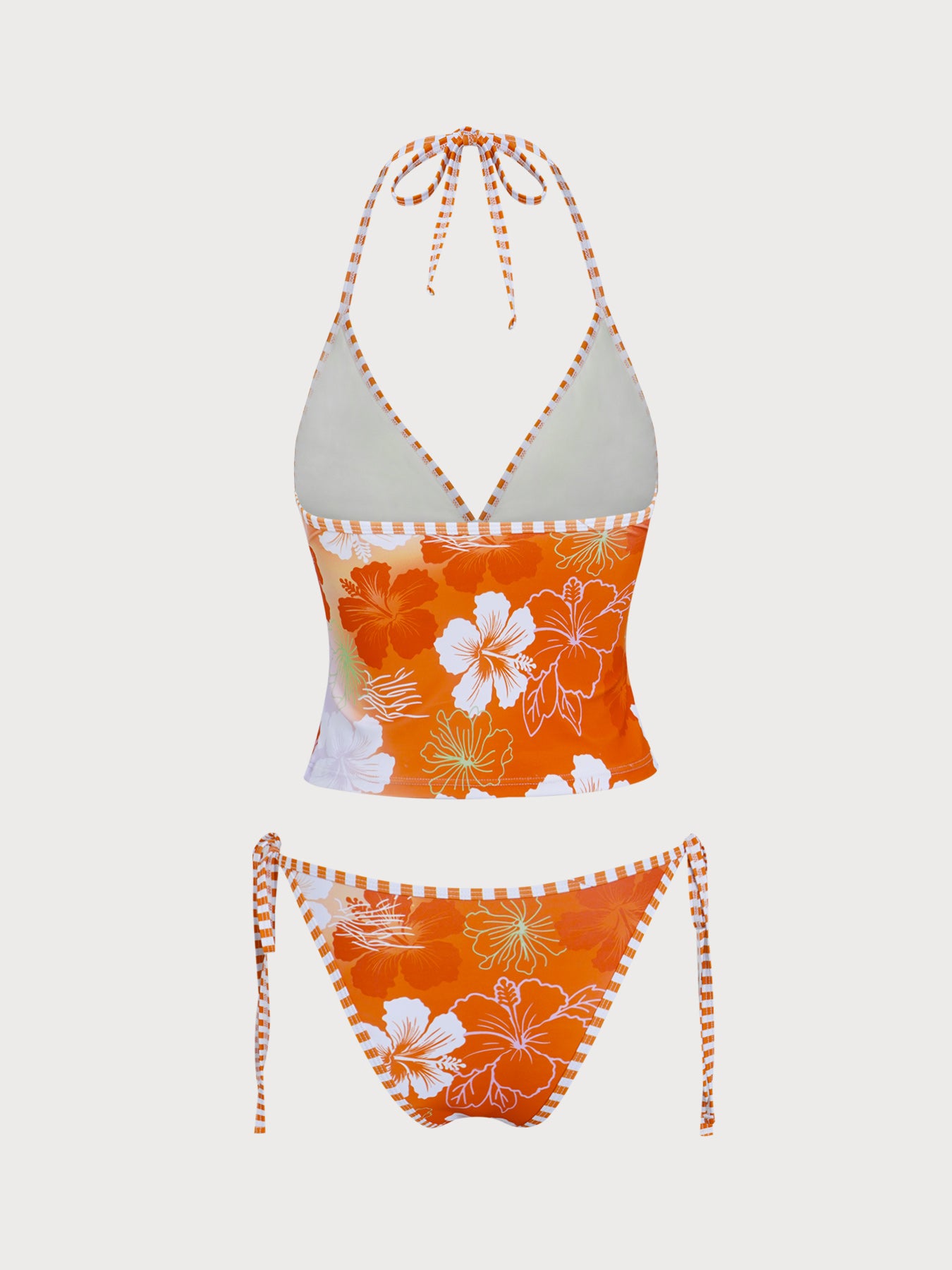 Women's Knitted Polyester Printed Tankini Suit Tankinis - SAMIOLSWIM