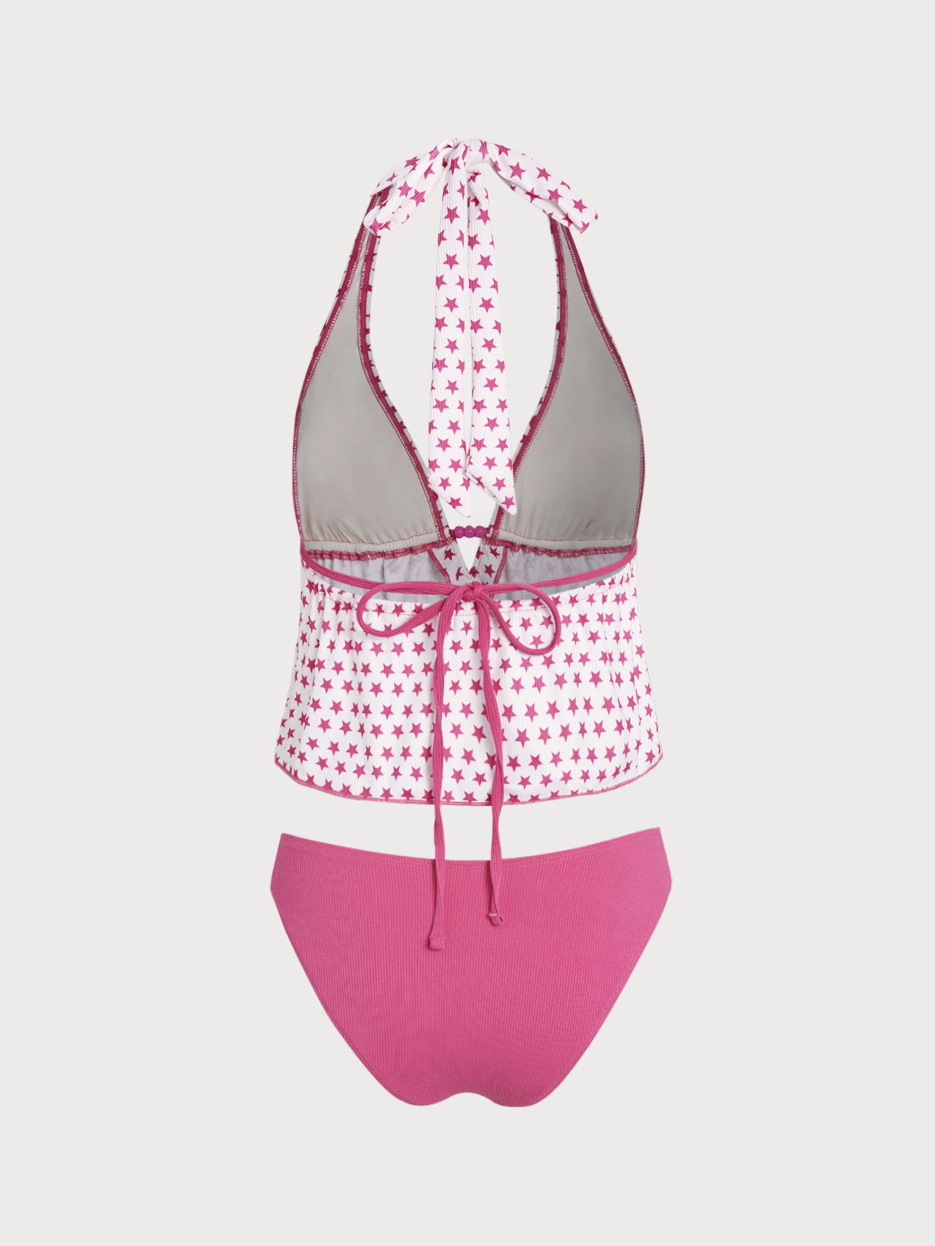 Women's Knitted Polyester Printed Tankini Suit Tankinis - SAMIOLSWIM