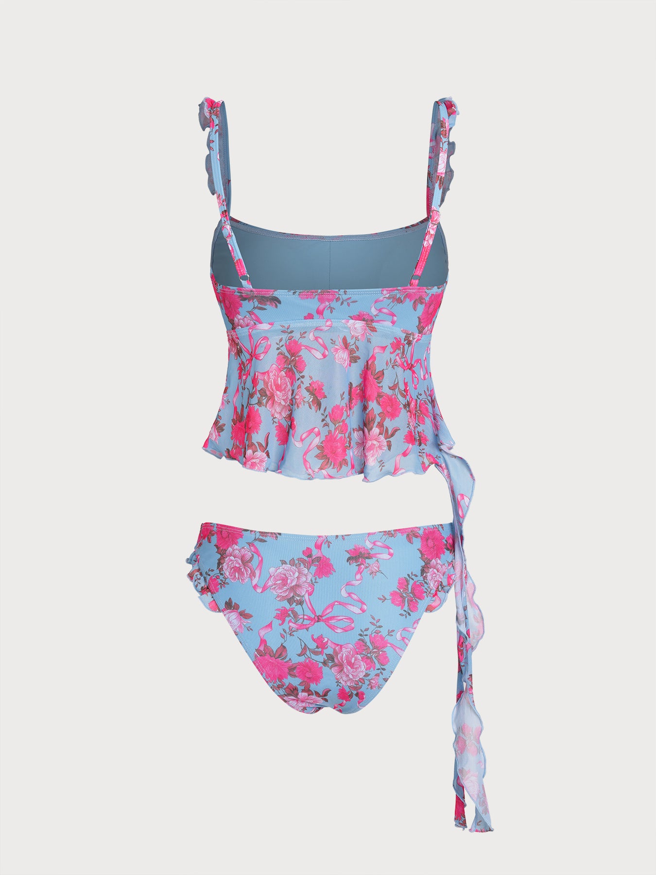 Women's Knitted Polyester Printed Tankini Suit Tankinis - SAMIOLSWIM