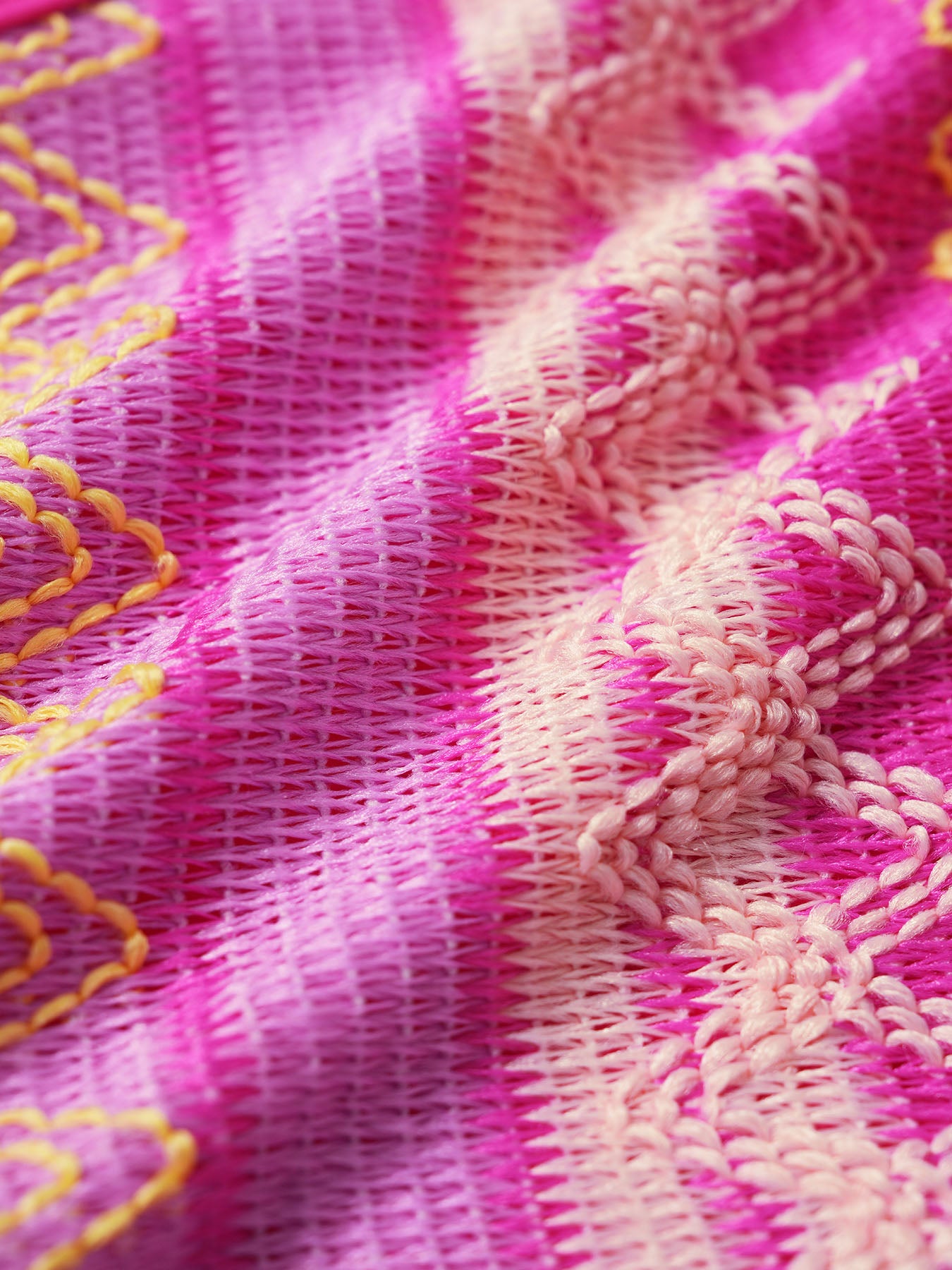 Women's Knitted Polyester Rainbow Striped Bikini Set Bikinis - SAMIOLSWIM