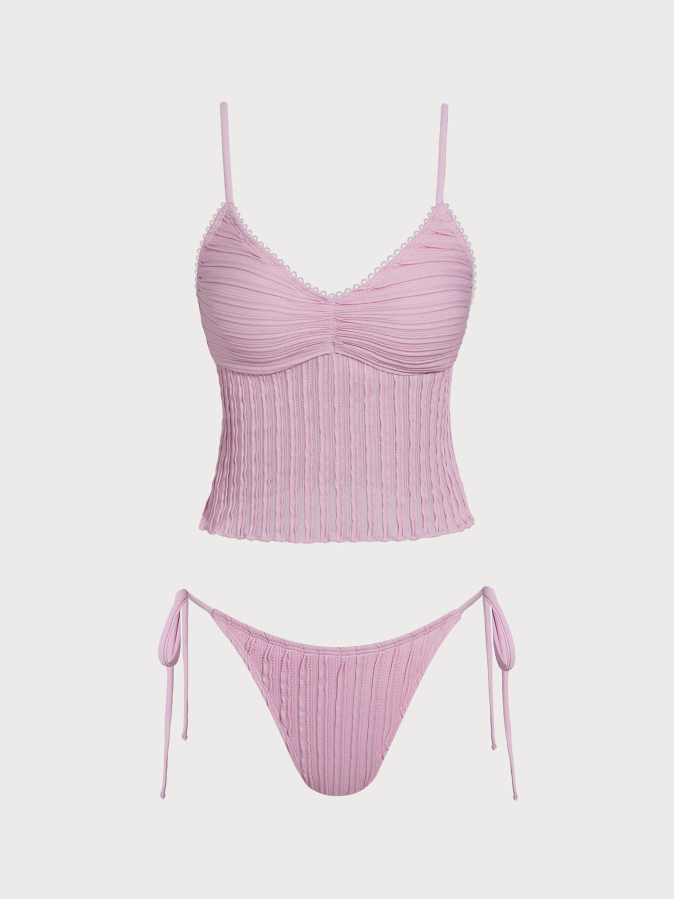 Women's knitted polyester ribbed tankini Tankinis - SAMIOLSWIM