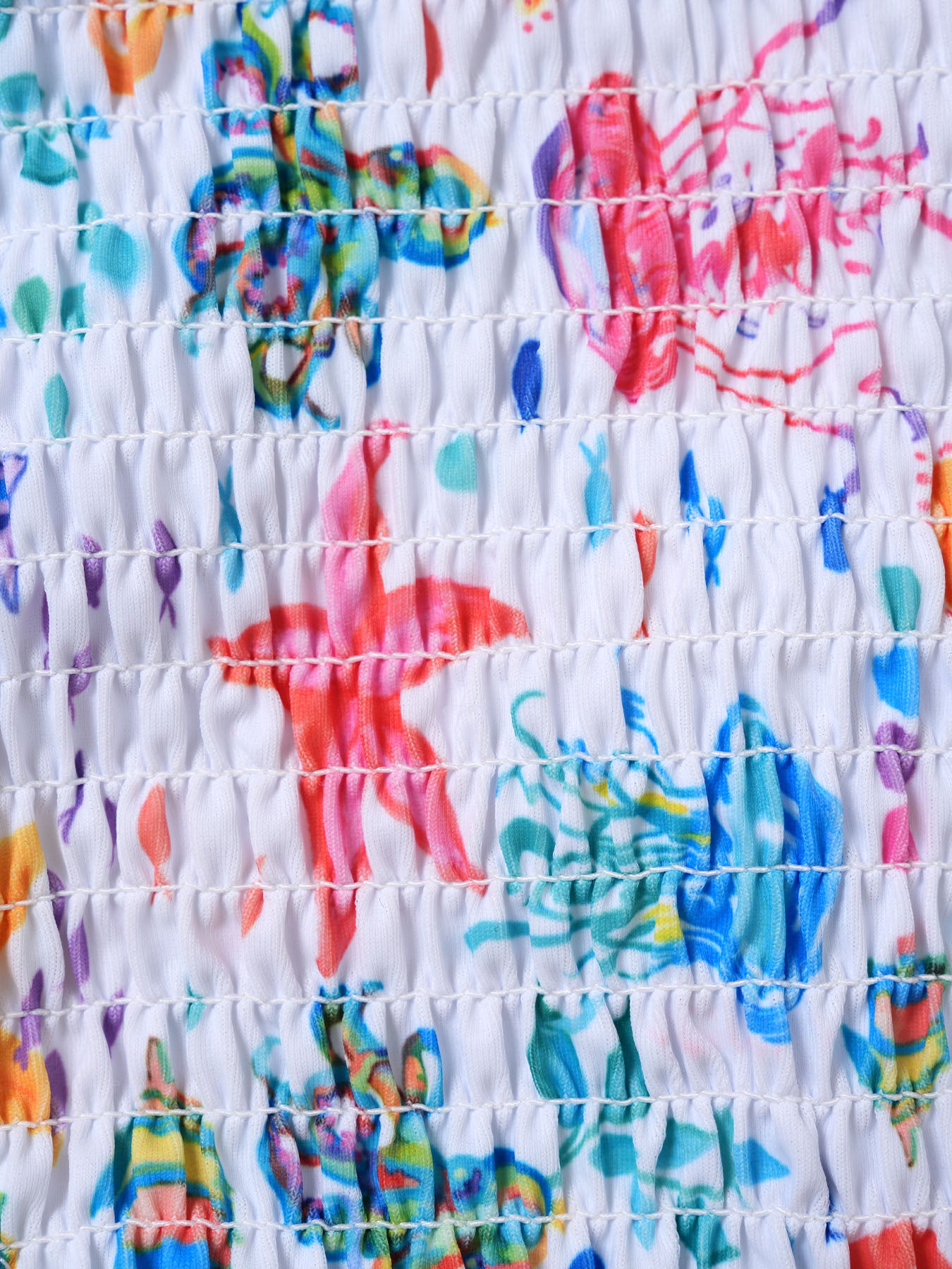 Women's Knitted Polyester Starfish Print Bikini Set Bikinis - SAMIOLSWIM