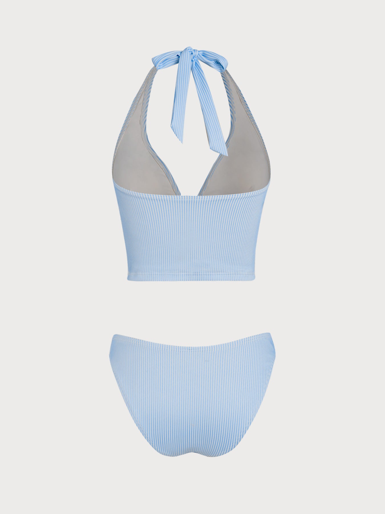 Women's Knitted Polyester Striped Tankini Suit Tankinis - SAMIOLSWIM