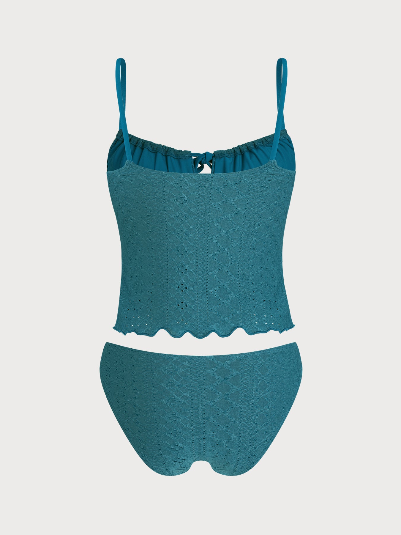 Women's Knitted Polyester Tankini Set Tankinis - SAMIOLSWIM