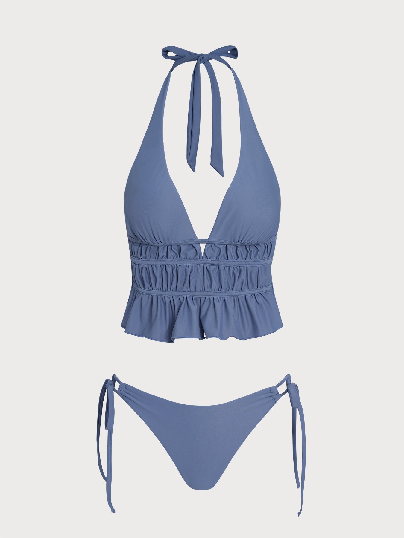 Women's Knitted Polyester Tankini Set Tankinis - SAMIOLSWIM