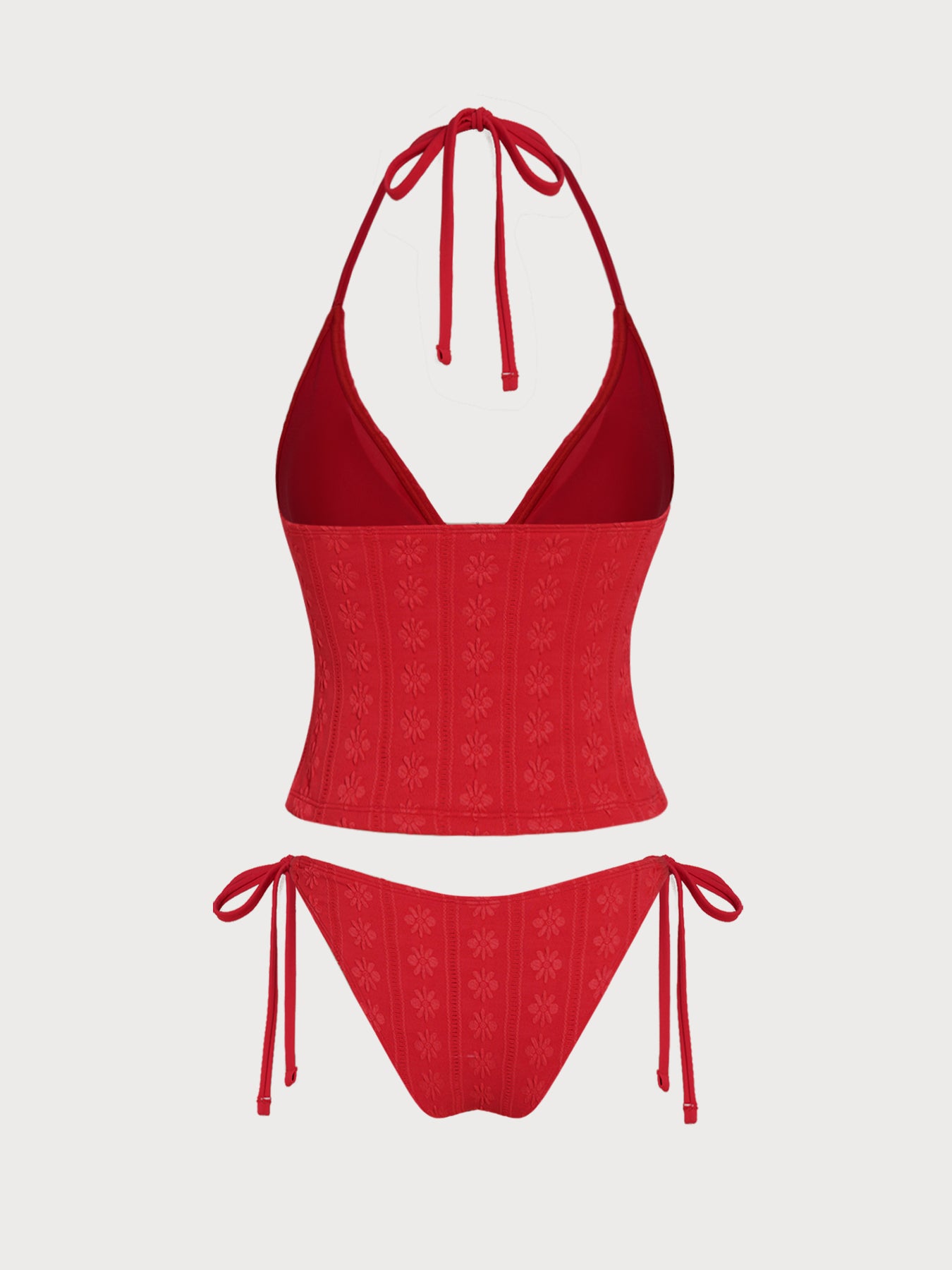 Women's Knitted Polyester Tankini Set Tankinis - SAMIOLSWIM