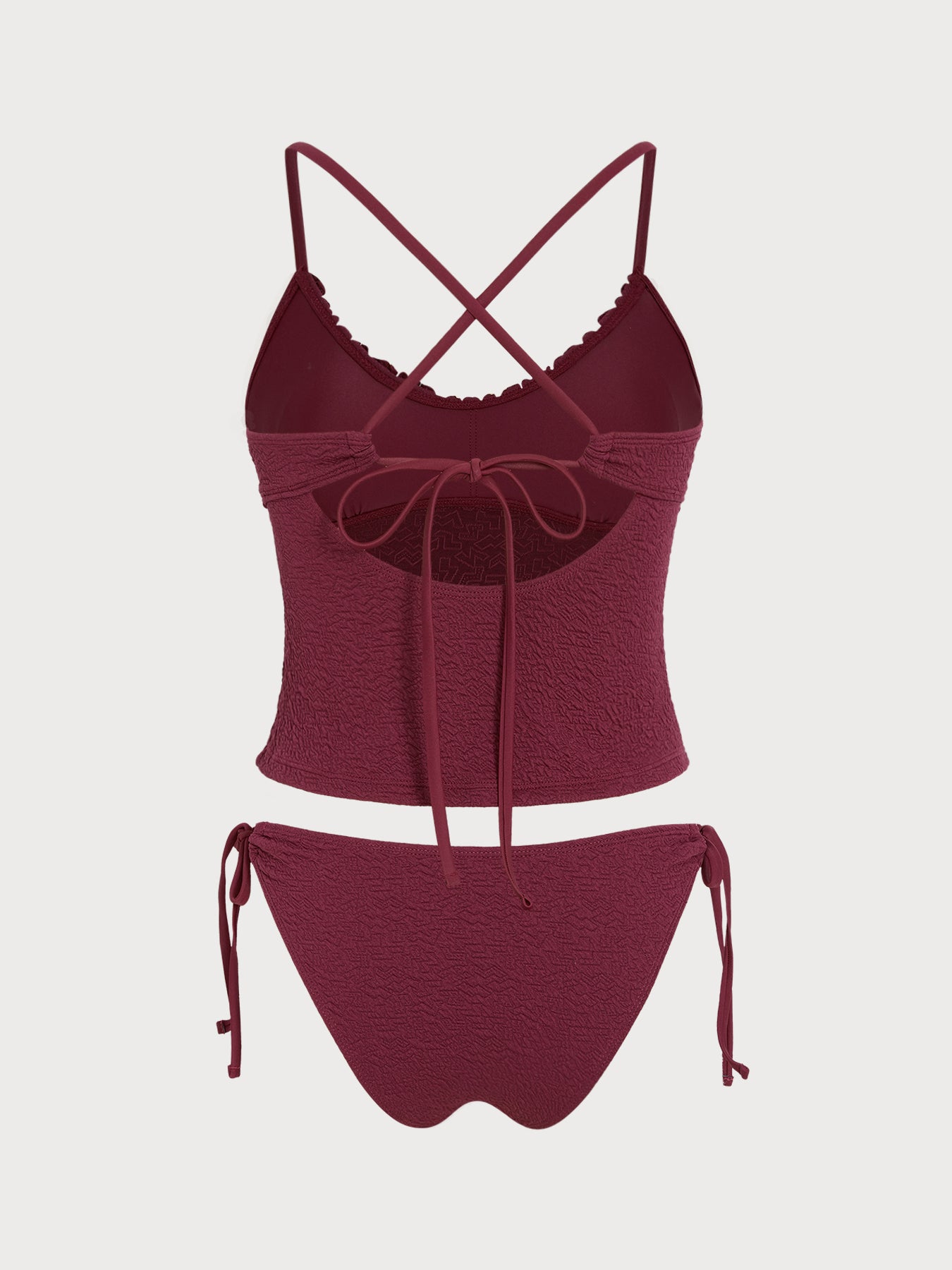 Women's Knitted Polyester Tankini Set - SAMIOLSWIM - 01
