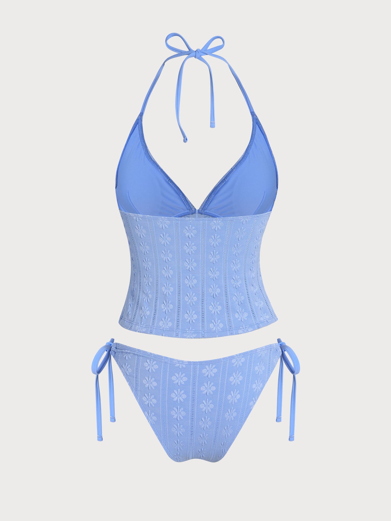 Women's Knitted Polyester Tankini Set Tankinis - SAMIOLSWIM