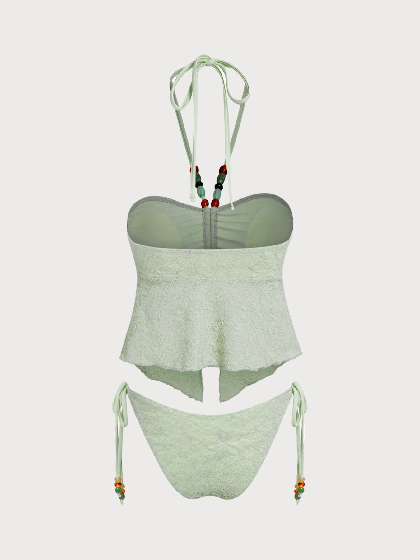 Women's Knitted Polyester Tankini Set Tankinis - SAMIOLSWIM