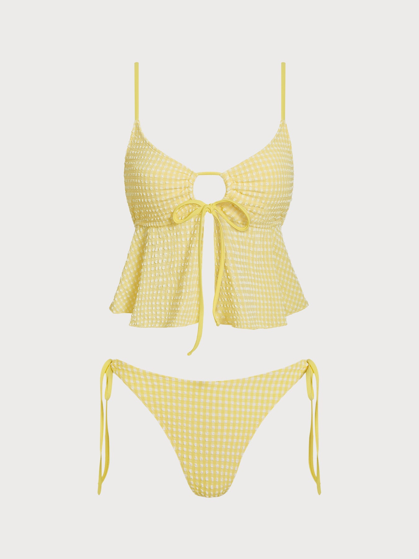Women's Knitted Polyester Tankini Set Tankinis - SAMIOLSWIM