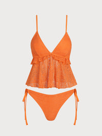 Women's Knitted Polyester Tankini Set Tankinis - SAMIOLSWIM