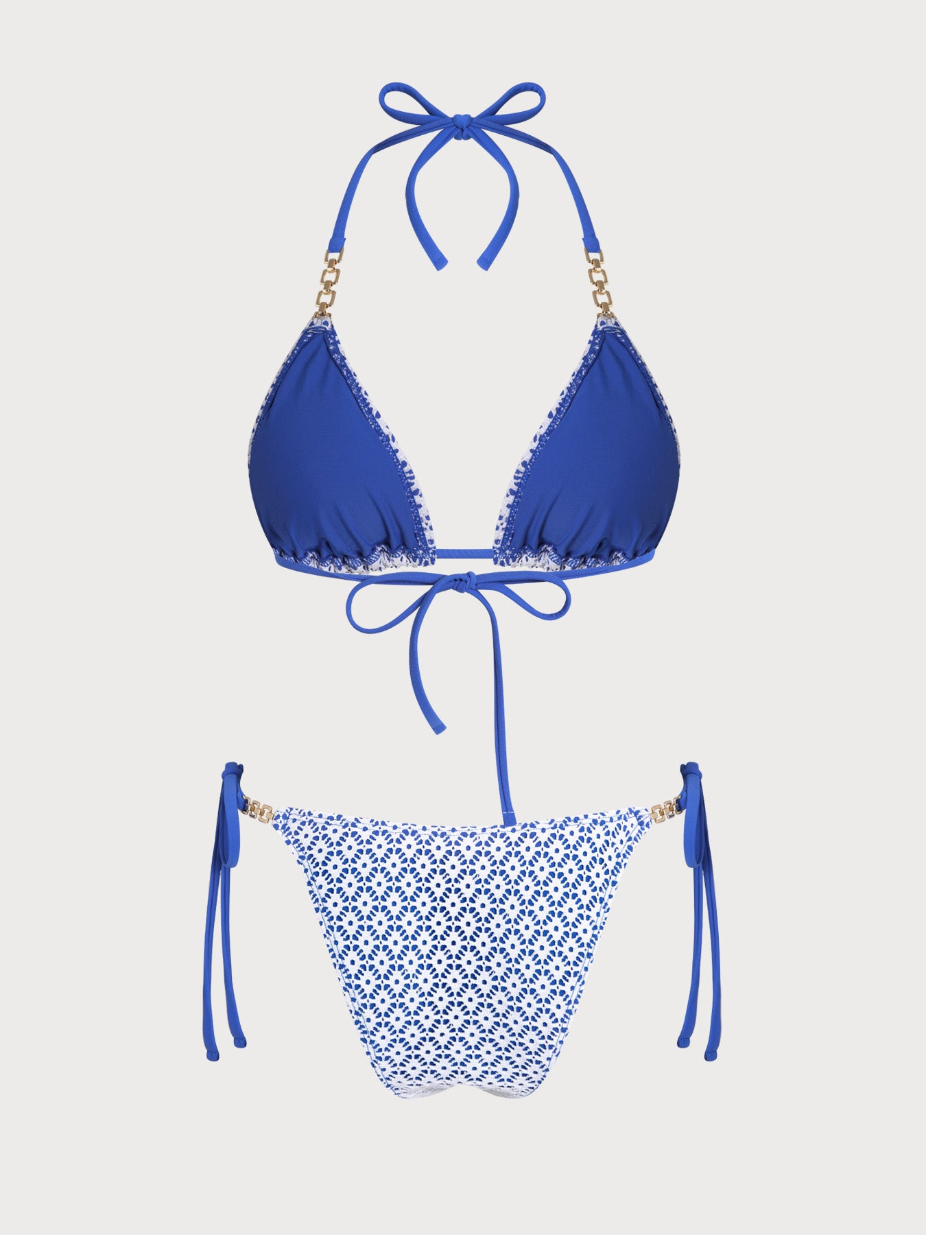 Women's Knitted Polyester Trim Bikini Set Bikinis - SAMIOLSWIM