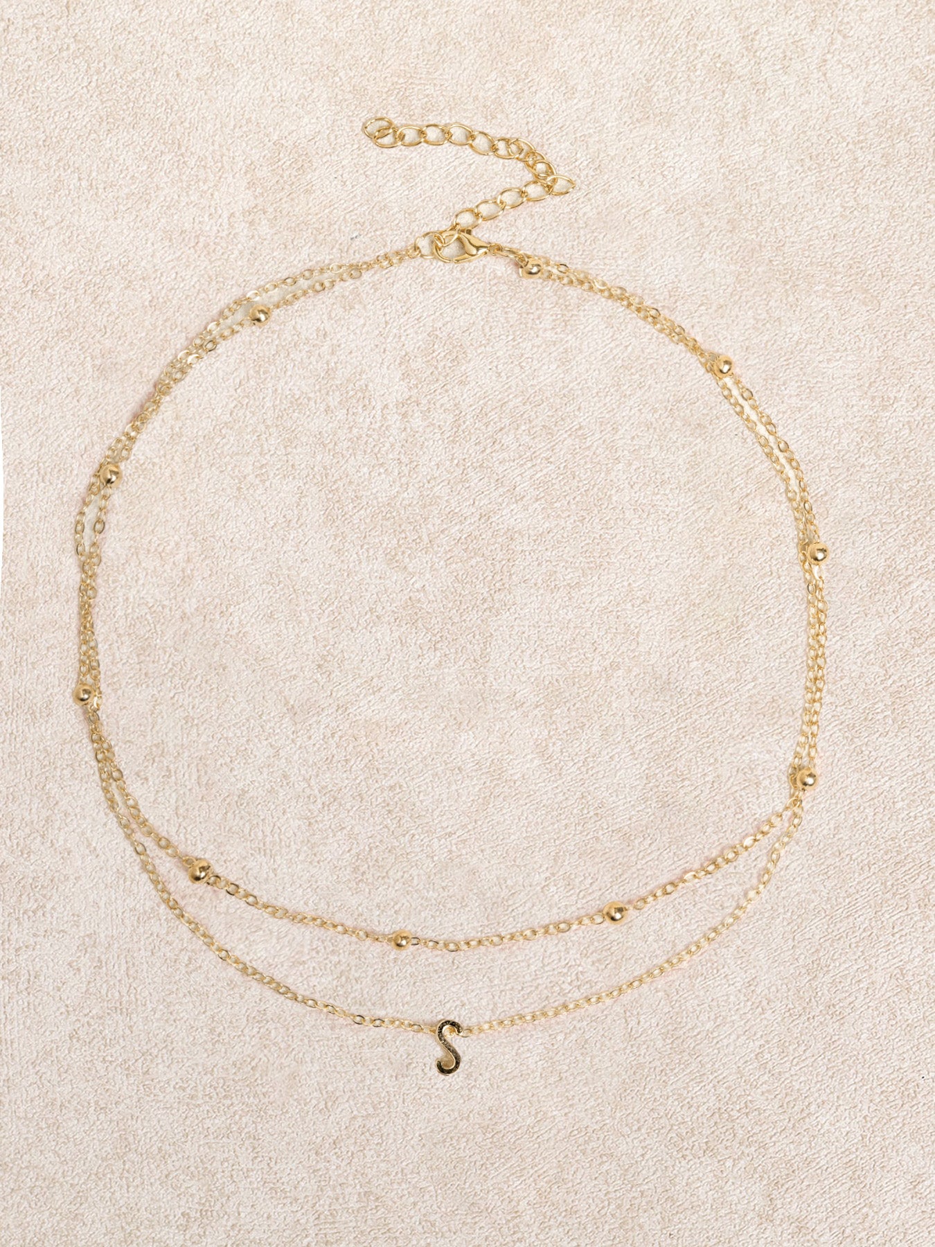 Women's Metal Letter Pendant Necklace Gold Necklaces - SAMIOLSWIM