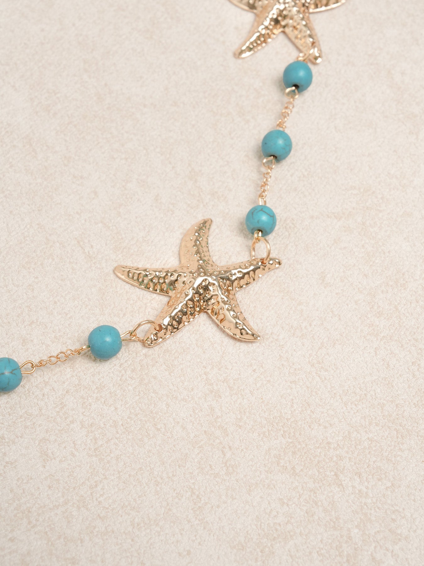 Women's metallic faux turquoise ocean resort style starfish beach accessories Beach Accessories - SAMIOLSWIM