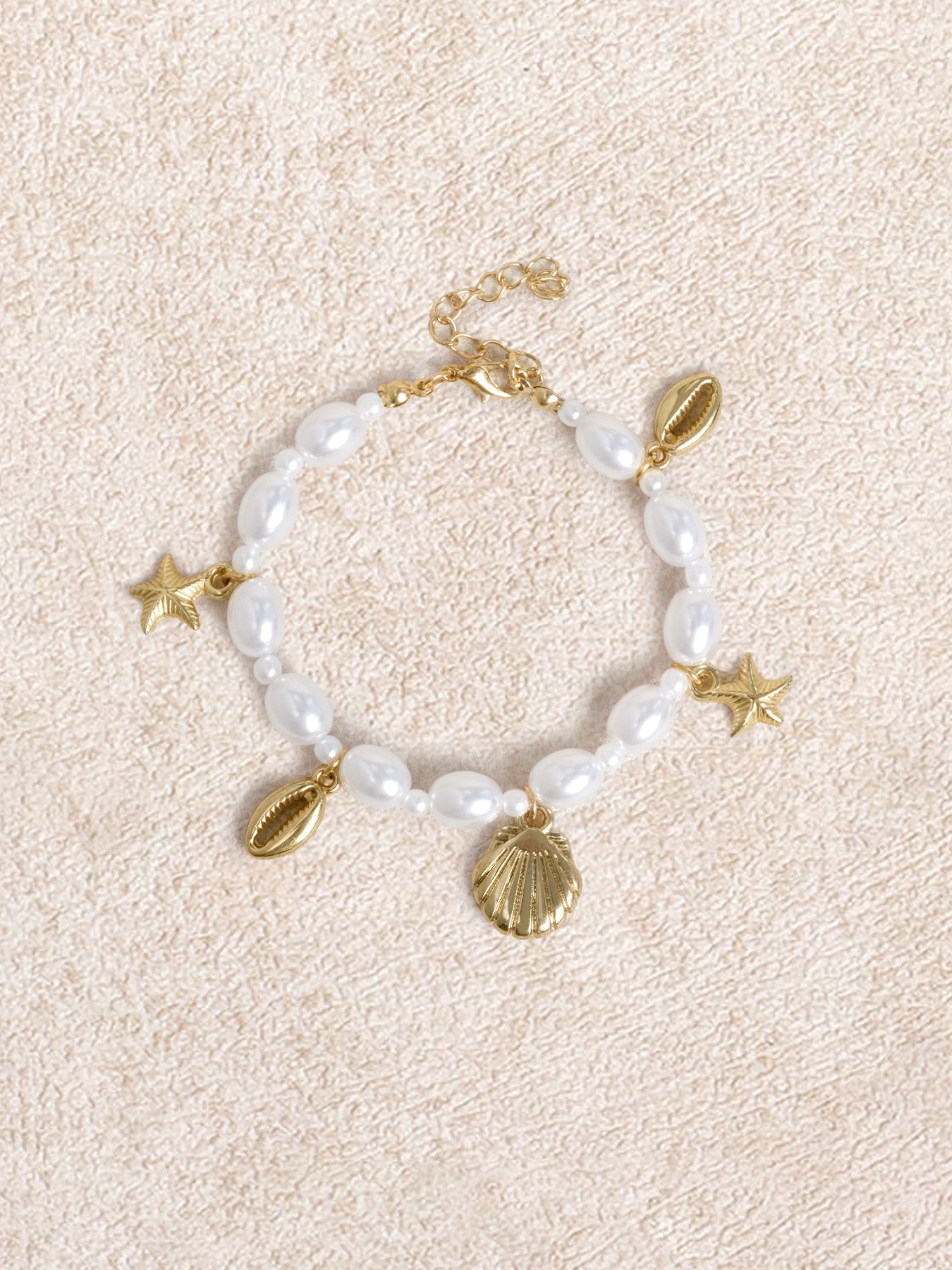 Women's Pearl Shell Conch Starfish Pendant Bracelet Bracelets - SAMIOLSWIM