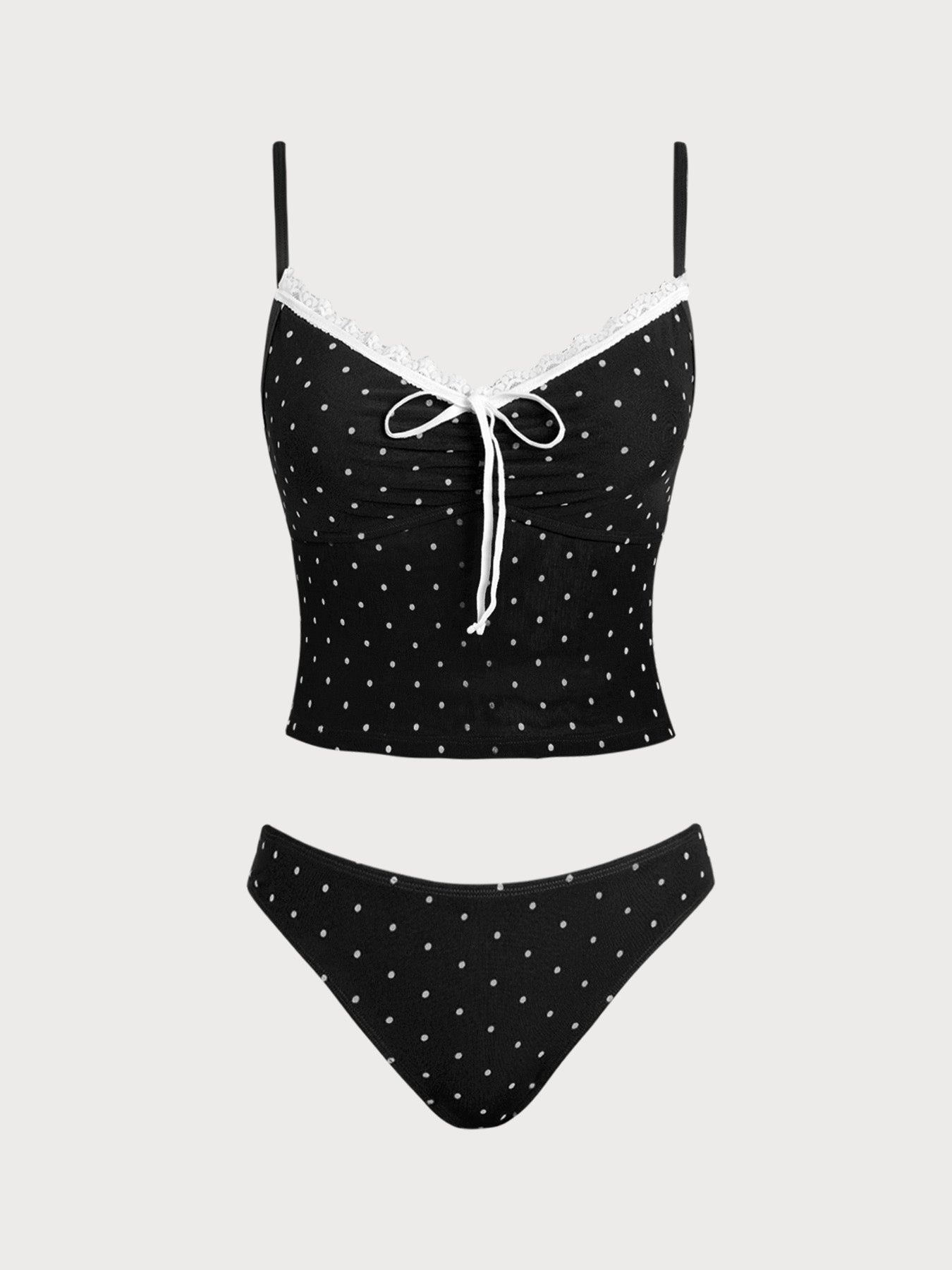 Women's Polyester Knitted Mesh Tankini Sets Tankinis - SAMIOLSWIM
