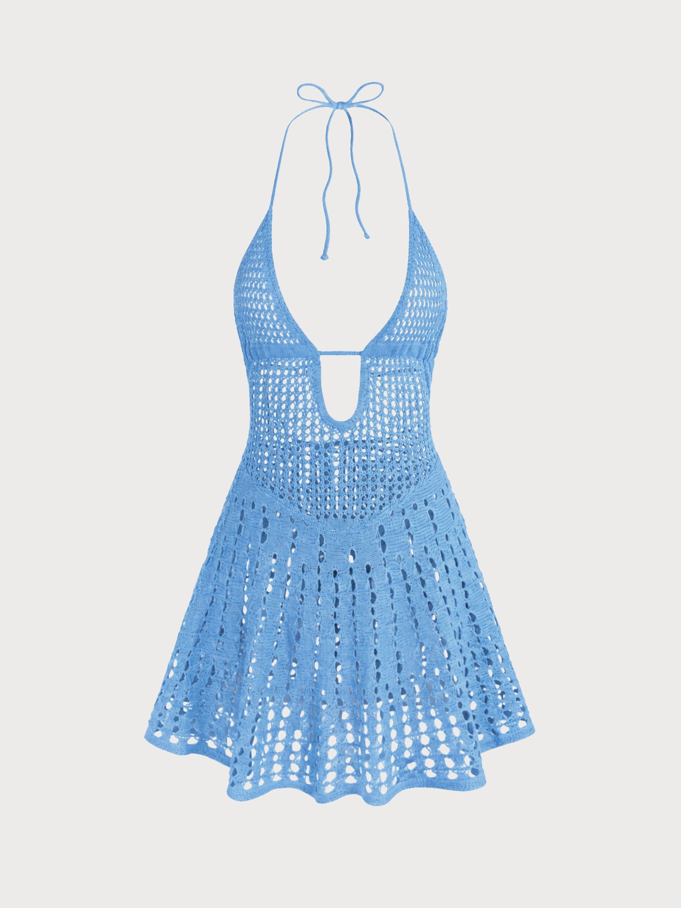 Women's polyester openwork cover-up Blue Cover-ups - SAMIOLSWIM