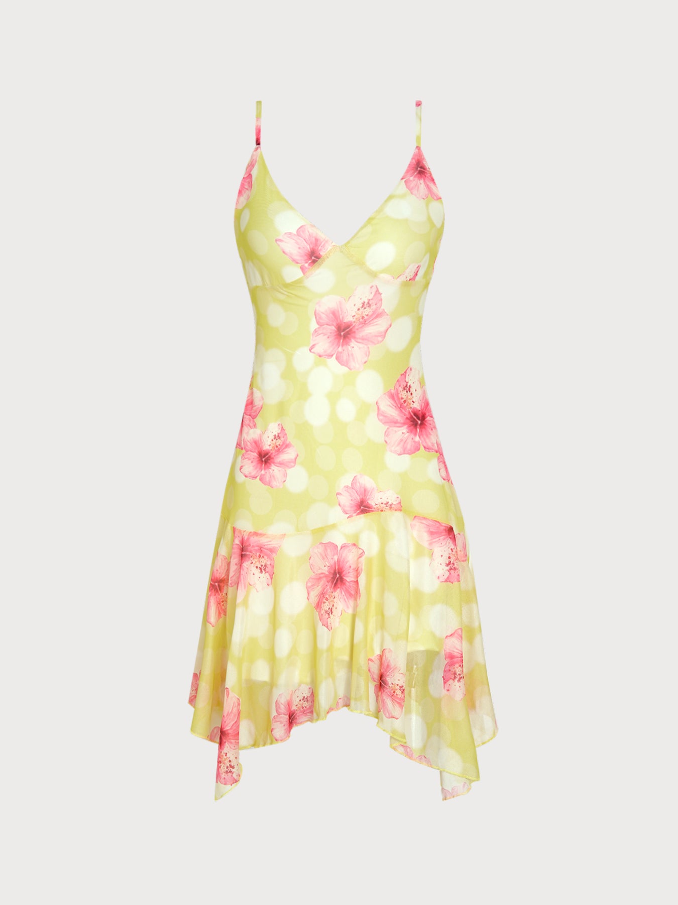 Women's printed polyester knit top Yellow Cover-ups - SAMIOLSWIM